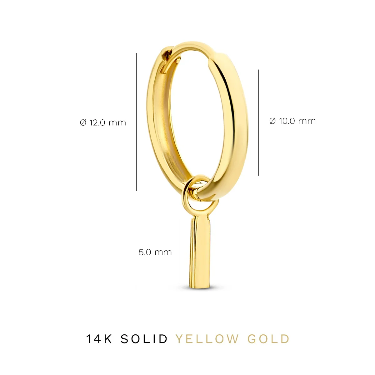 Isabel Bernard Monceau Josephine 14 Carat Golden Hoop Earrings IB360152 - Image 5