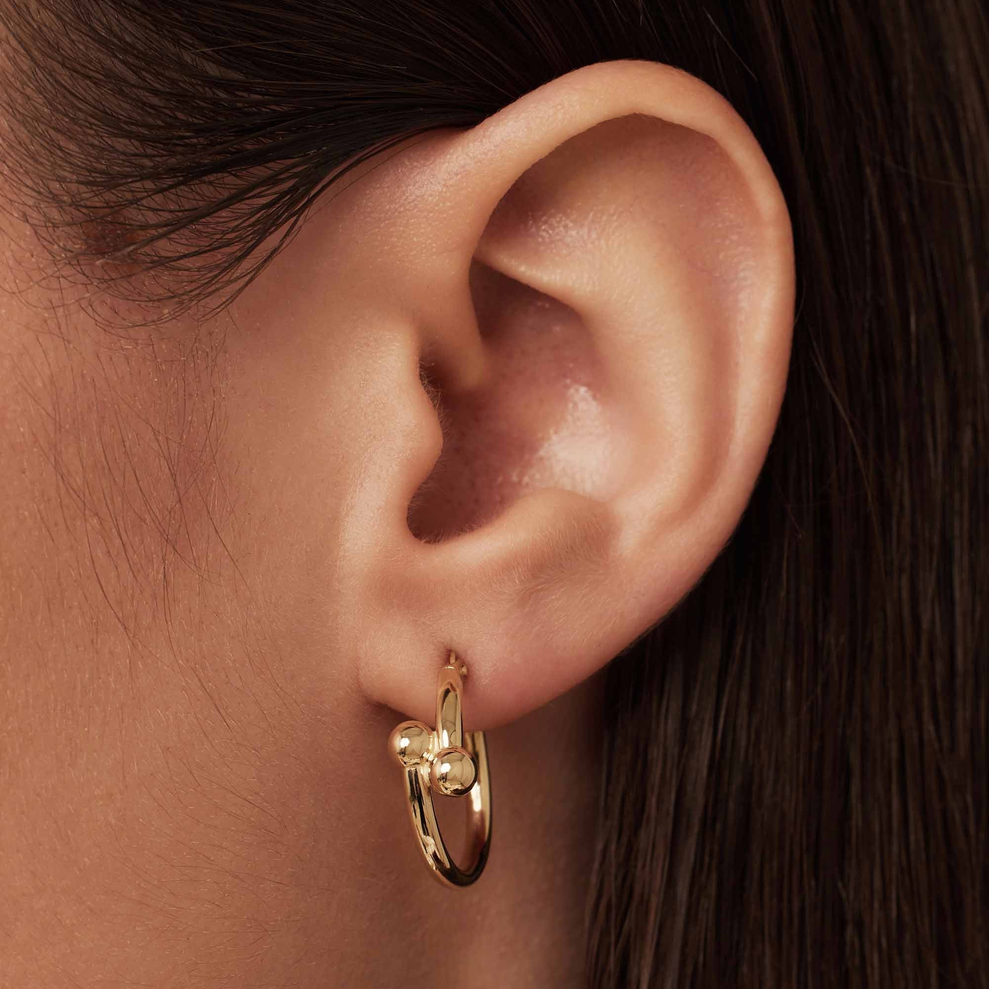 Isabel Bernard Monceau Mirell 14 Karat Gold Hoop Earrings IB360262 - Image 2