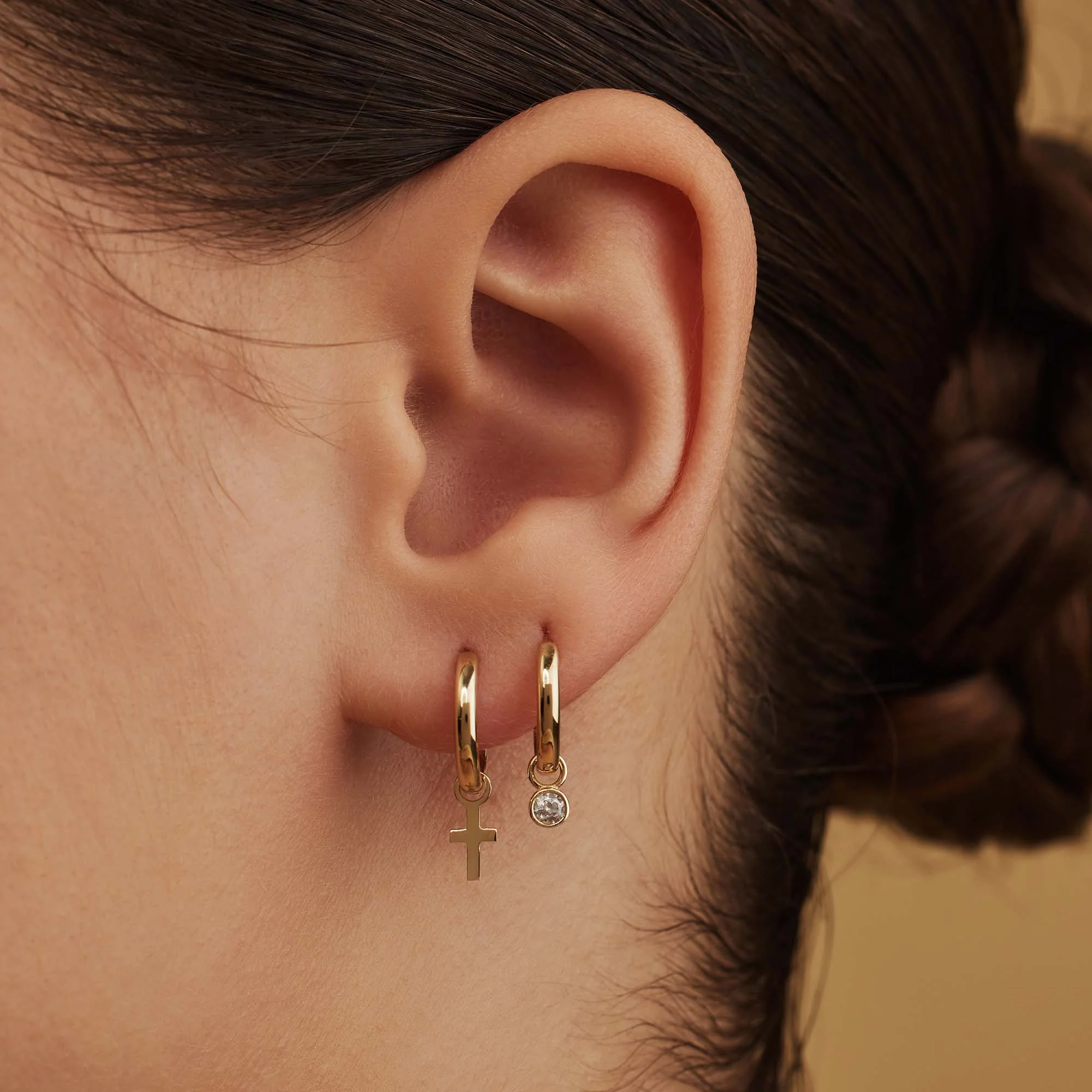 Isabel Bernard Monceau Solange 14 Carat Golden Hoop Earrings IB360154 - Image 2
