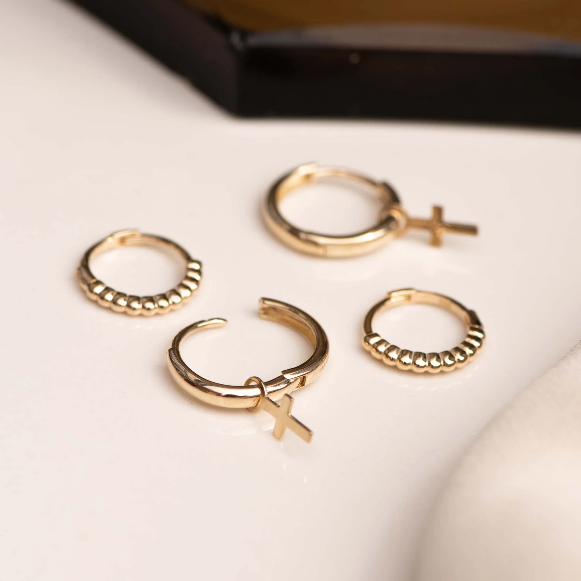 Isabel Bernard Monceau Solange 14 Carat Golden Hoop Earrings IB360154 - Image 4