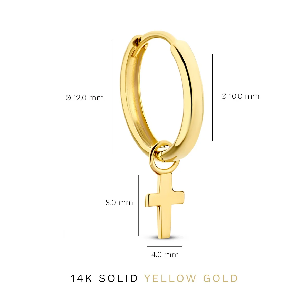 Isabel Bernard Monceau Solange 14 Carat Golden Hoop Earrings IB360154 - Image 5