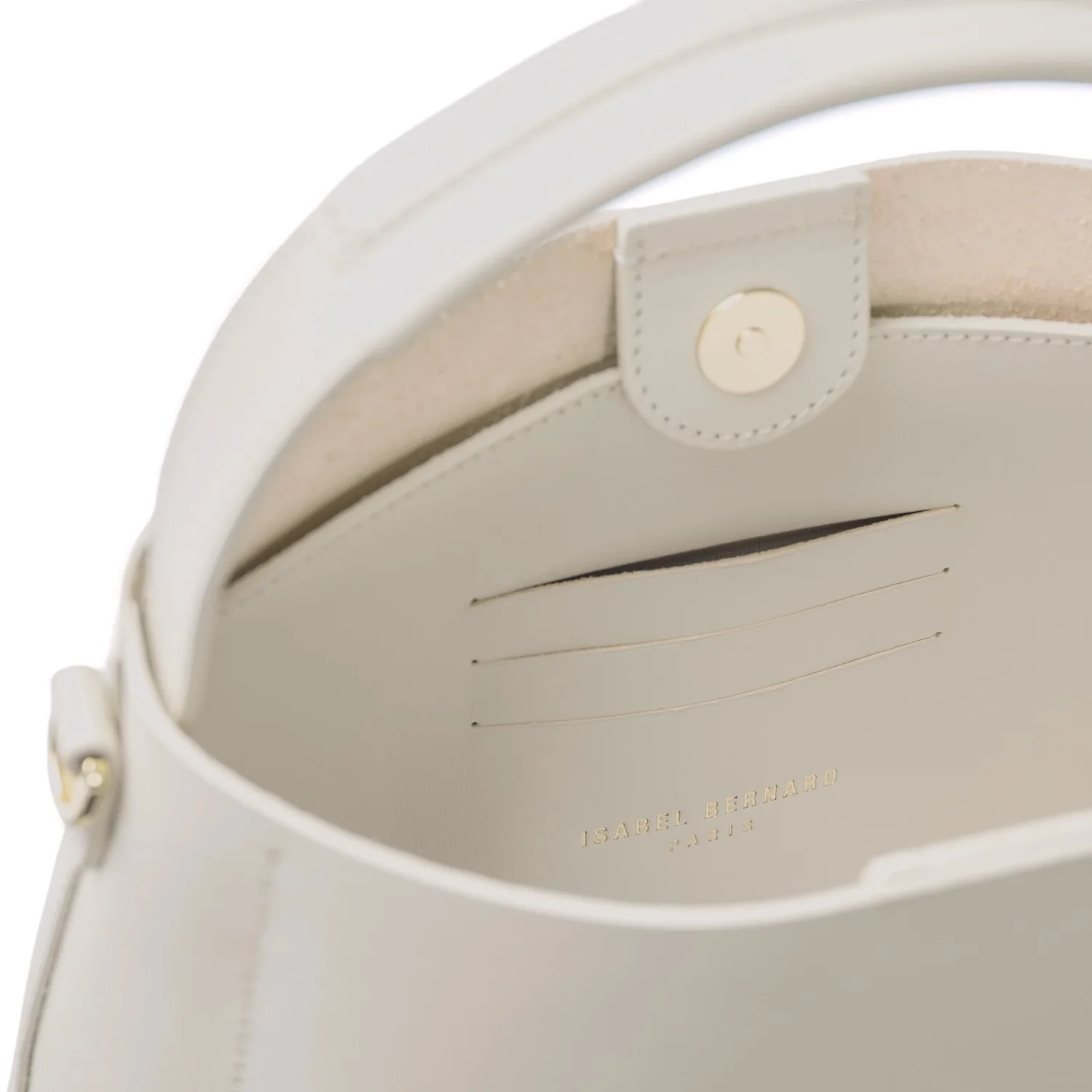 Isabel Bernard Montmartre Béatrice Midi creme vegetable tanned leather handbag IB25094-370 - Image 7
