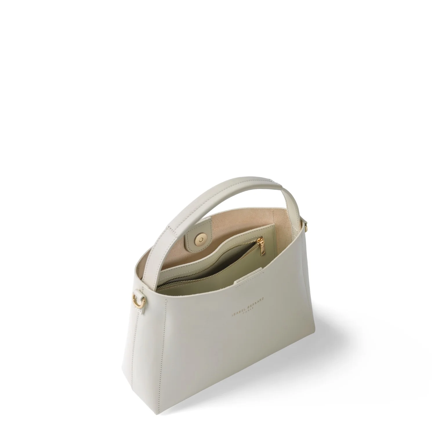 Isabel Bernard Montmartre Béatrice Midi creme vegetable tanned leather handbag IB25094-370 - Image 8