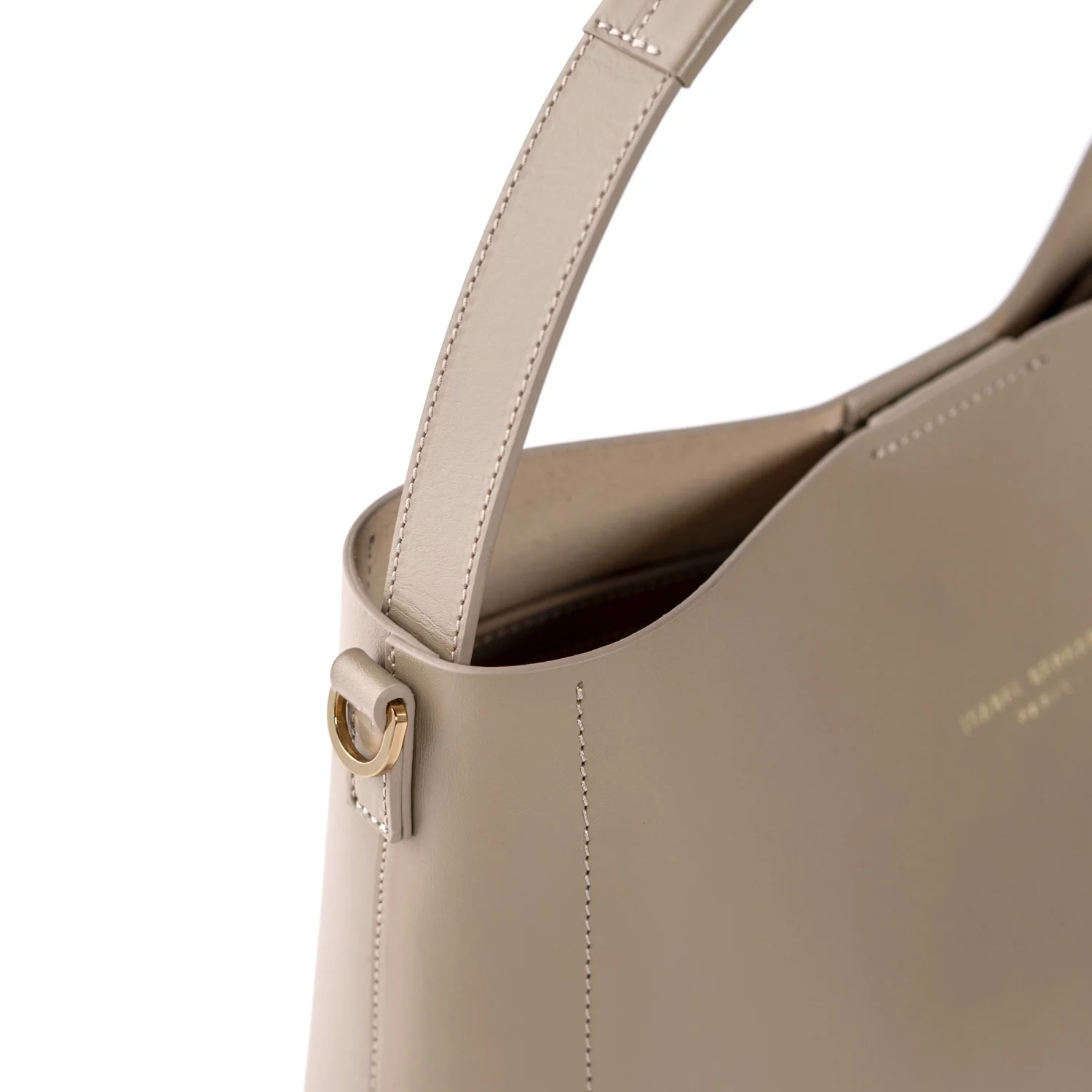 Isabel Bernard Montmartre Béatrice taupe vegetable tanned leather handbag IB25095-378 - Image 6