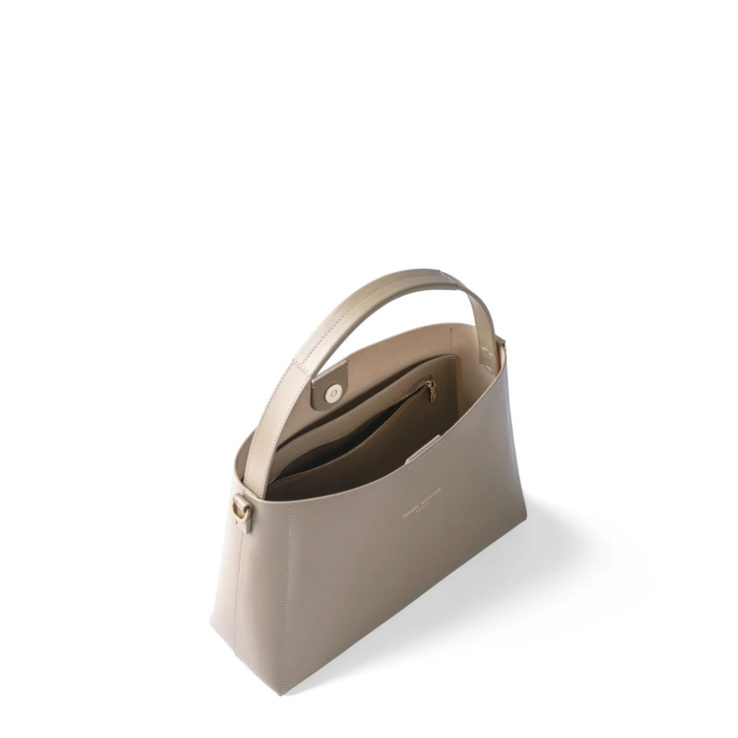Isabel Bernard Montmartre Béatrice taupe vegetable tanned leather handbag IB25095-378 - Image 9