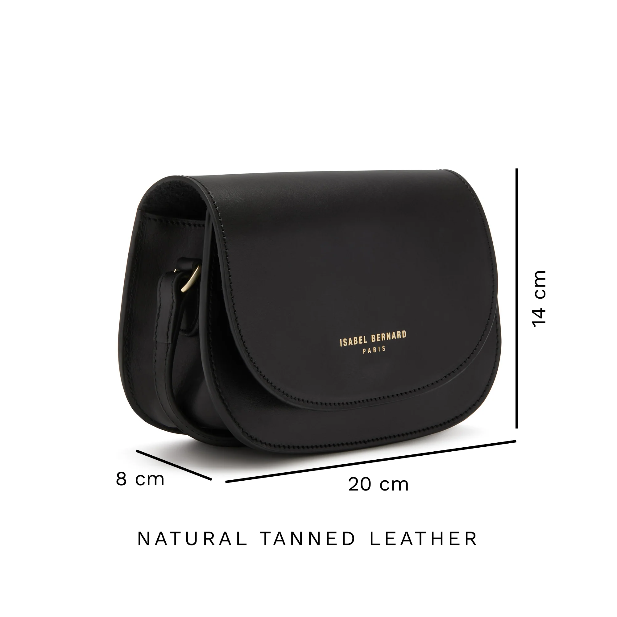 Isabel Bernard Montmartre Manon Black NatuurLeather Crossbody bag IB21110 - Image 10