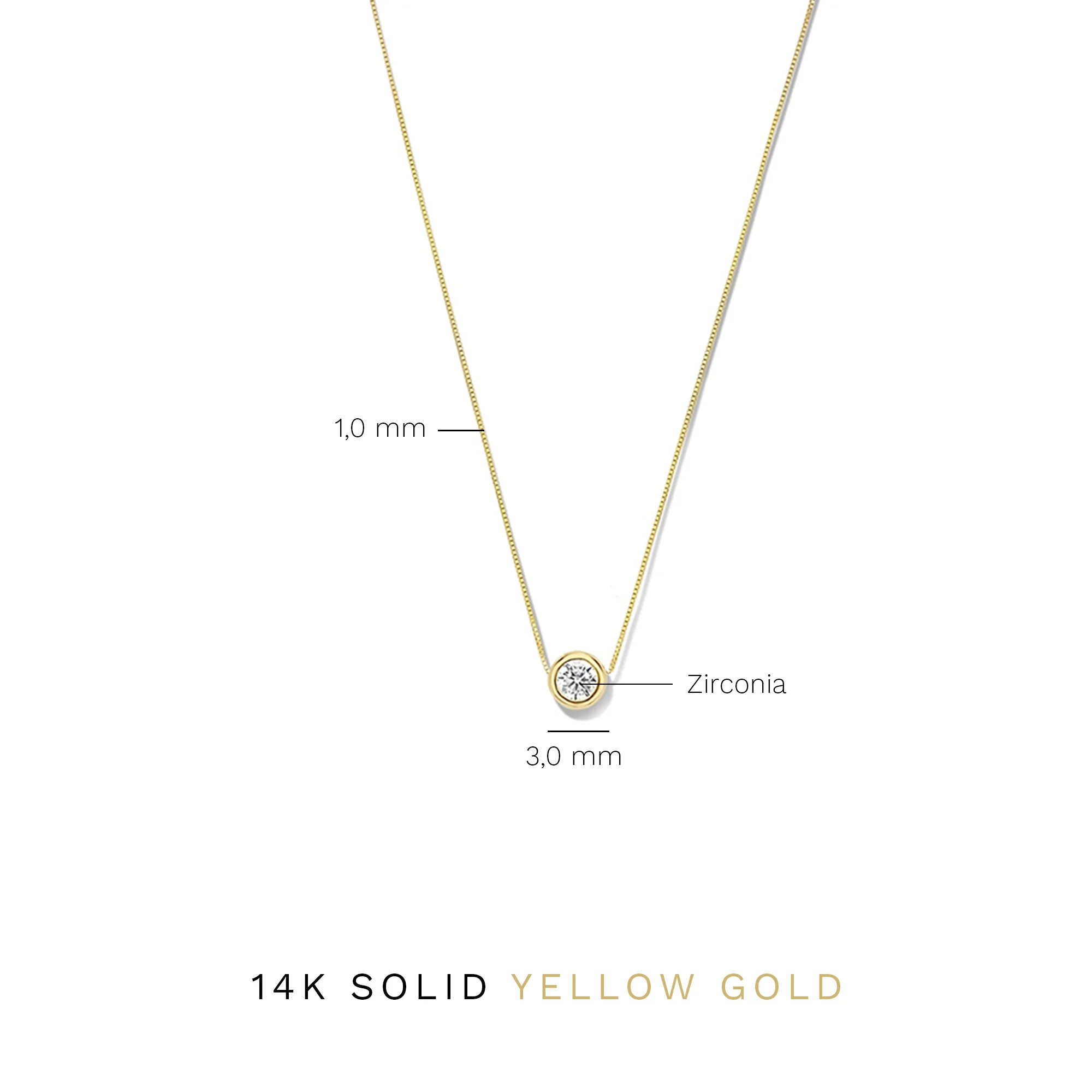 Isabel Bernard Rivoli Aélys 14 Carat Golden Necklace IB340137 (Length: 40.00-42.00 cm) - Image 8