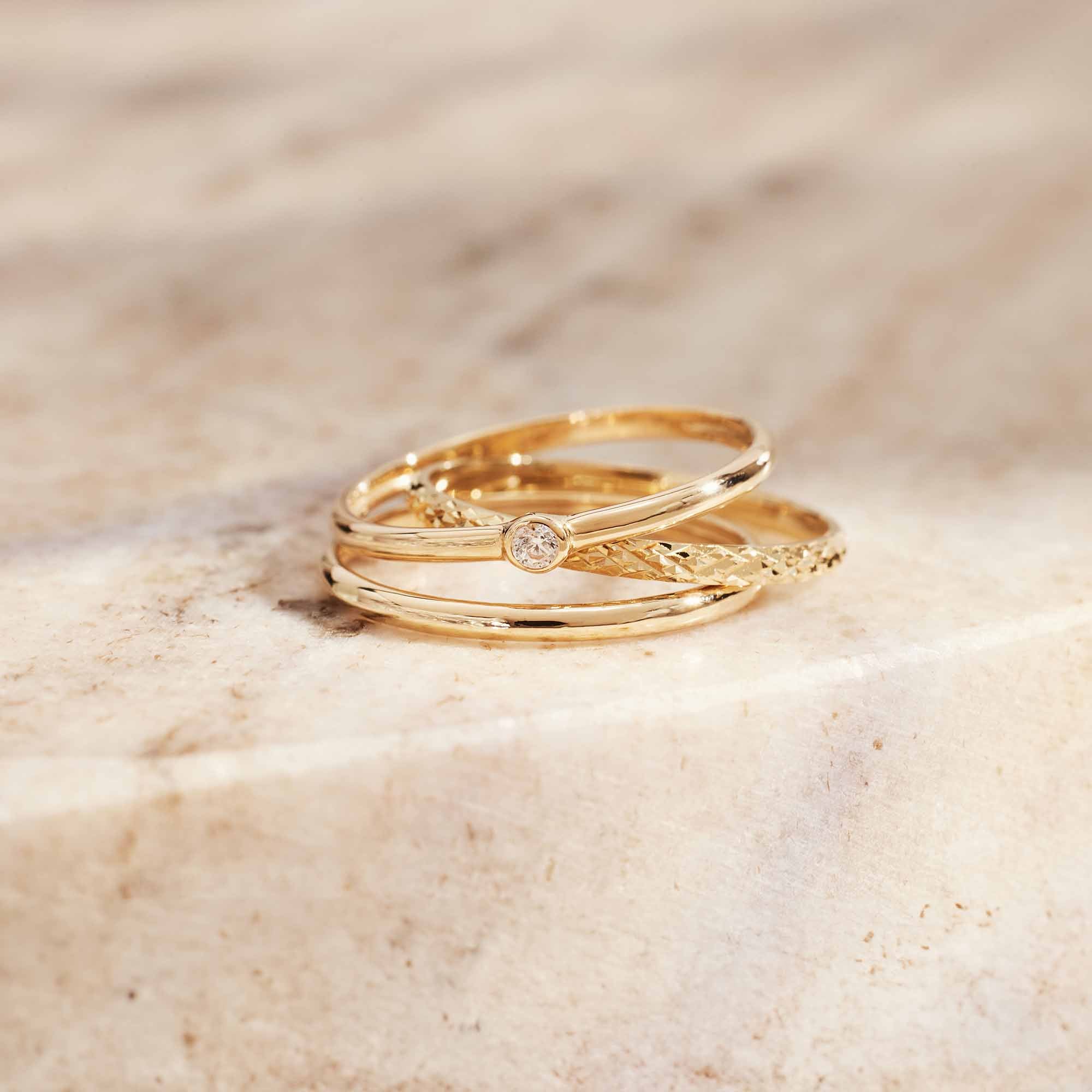 Isabel Bernard Rivoli Aélys 14 Carat Golden stacking Ring IB330076-52 (size: 52) - Image 5