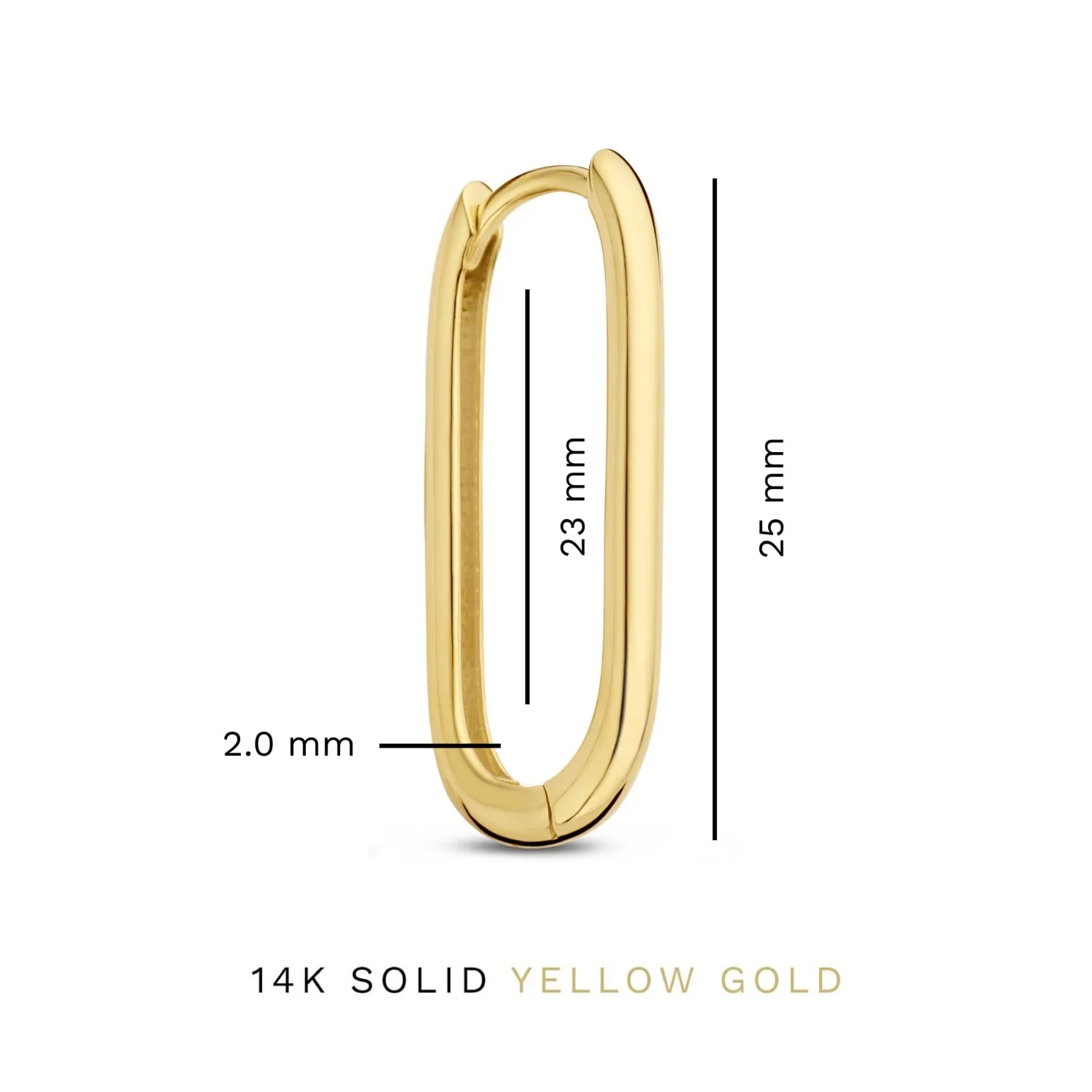 Isabel Bernard Rivoli Aimée 14 Carat Golden Hoop Earrings IB360237 - Image 4