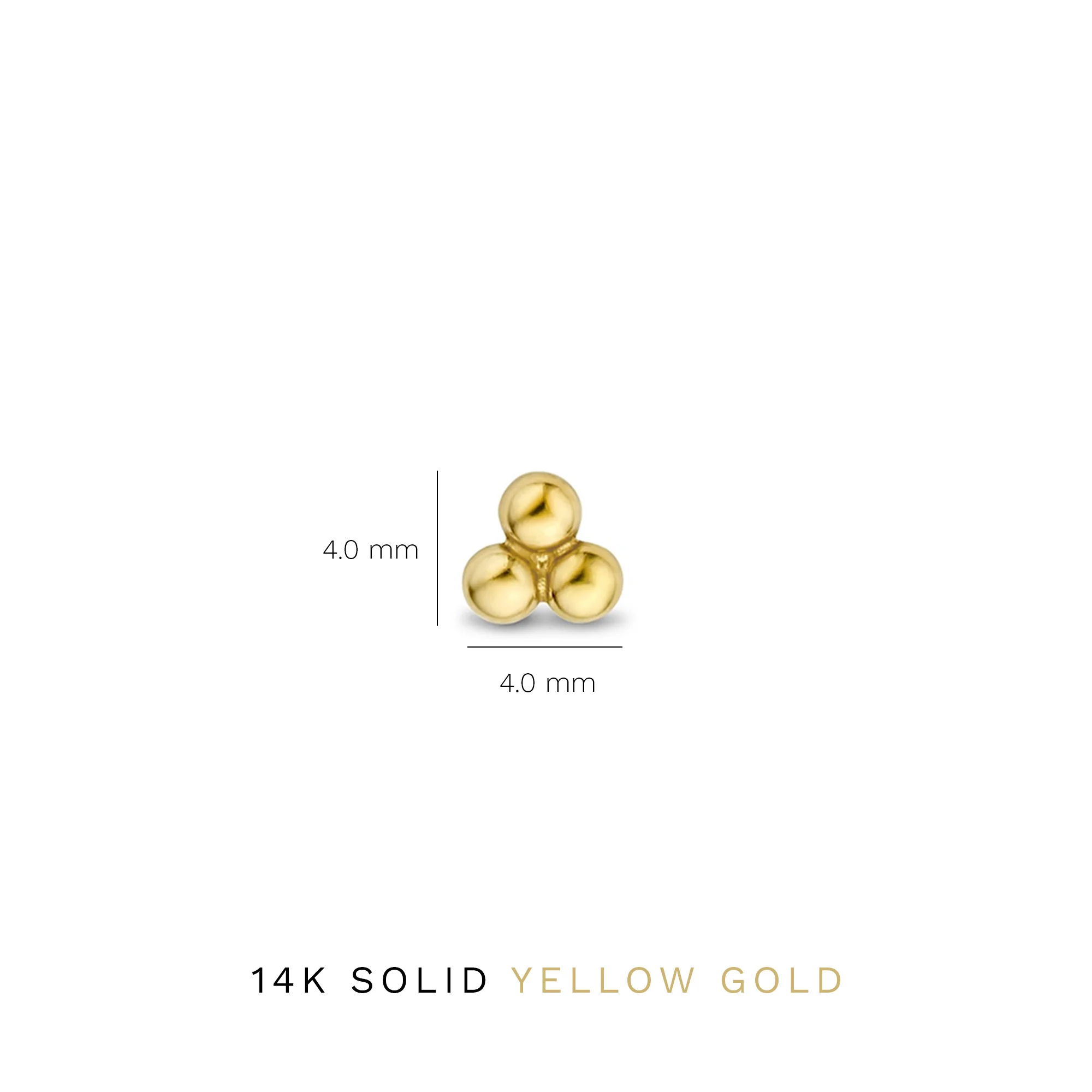 Isabel Bernard Rivoli Claire 14 Carat Golden Ear Studs IB360233 - Image 6