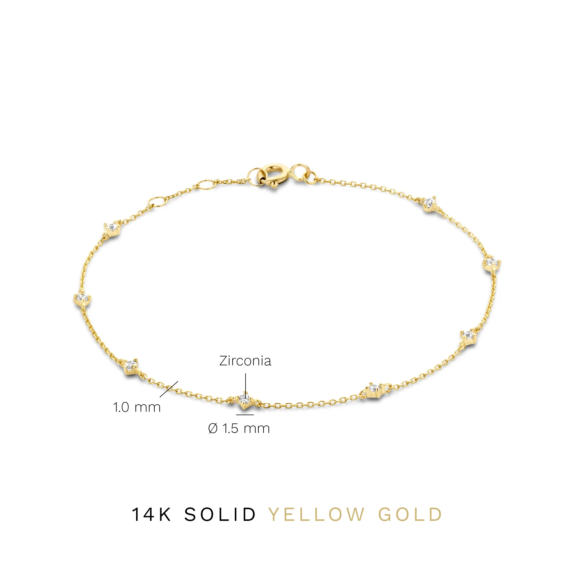 Isabel Bernard Rivoli Esmée 14 Carat Golden Bracelet IB320099 - Image 5