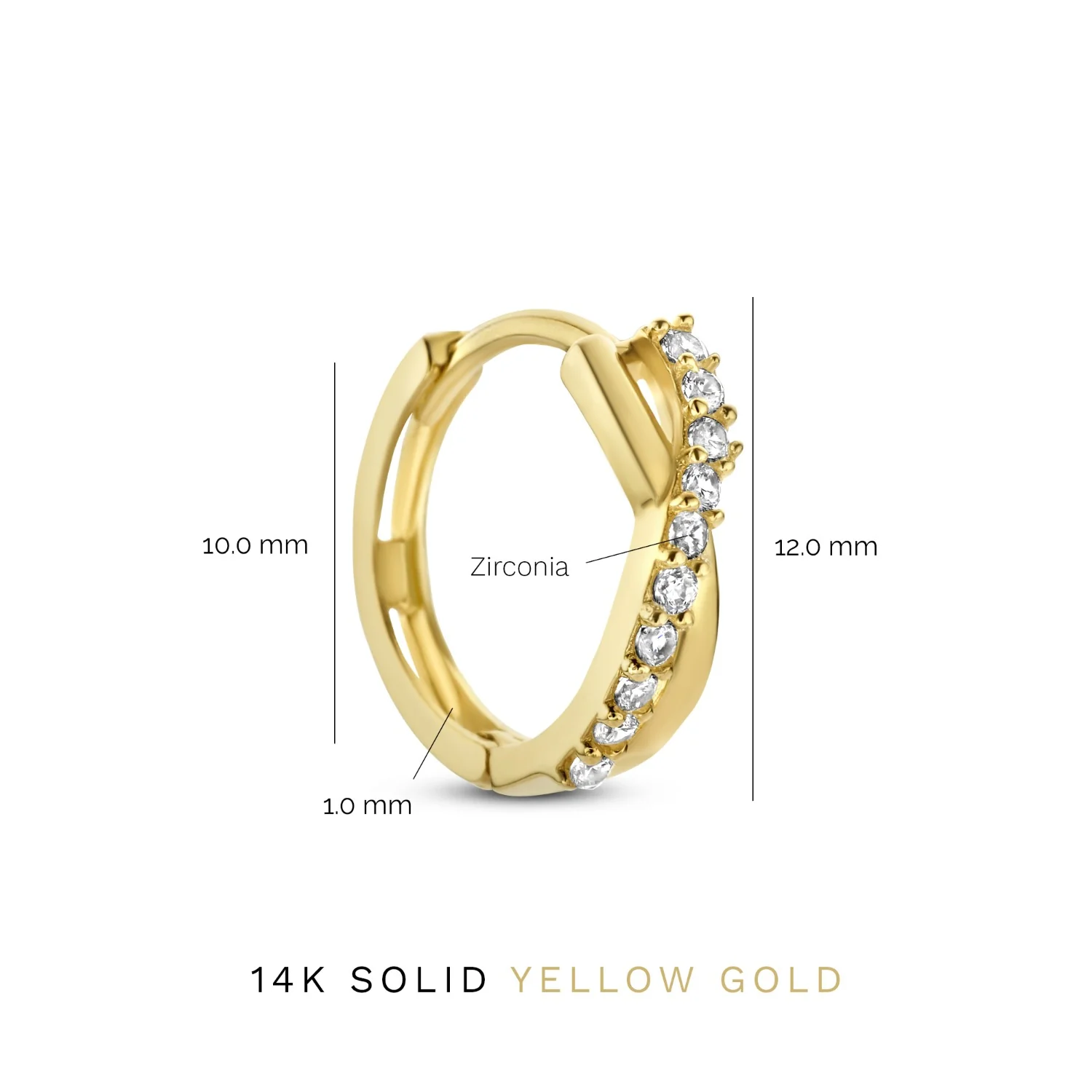 Isabel Bernard Rivoli Esmée 14 Carat Golden Hoop Earrings IB360138 - Image 4