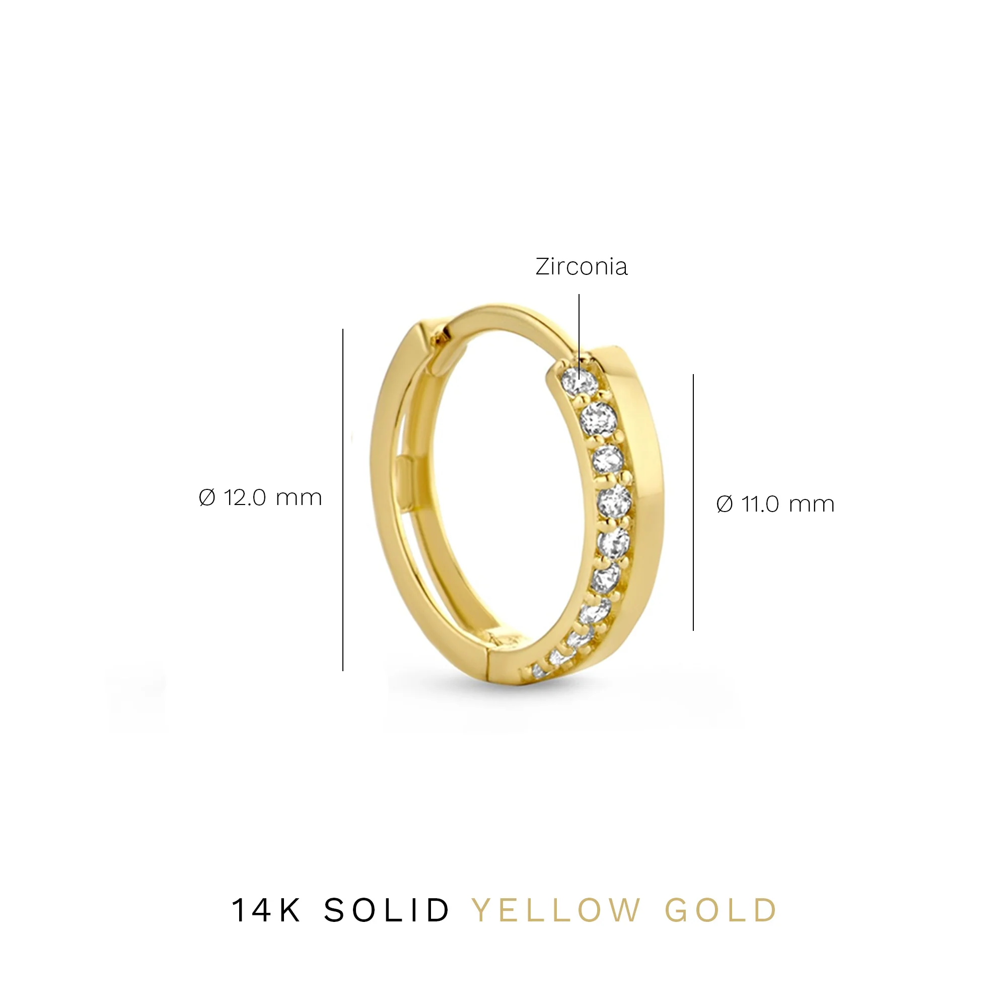 Isabel Bernard Rivoli Esmée 14 Carat Golden KlapHoop Earrings IB360201 - Image 5