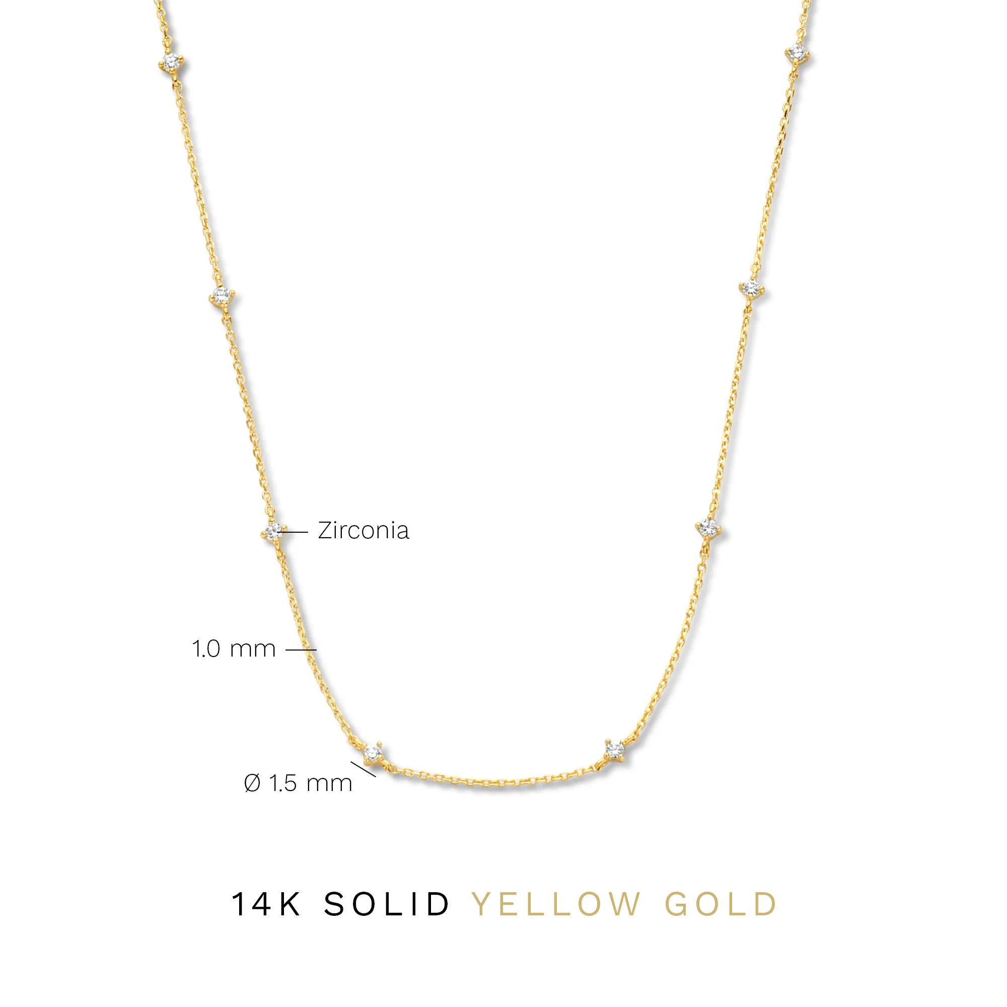 Isabel Bernard Rivoli Esmée 14 Carat Golden Necklace IB340123 - Image 8