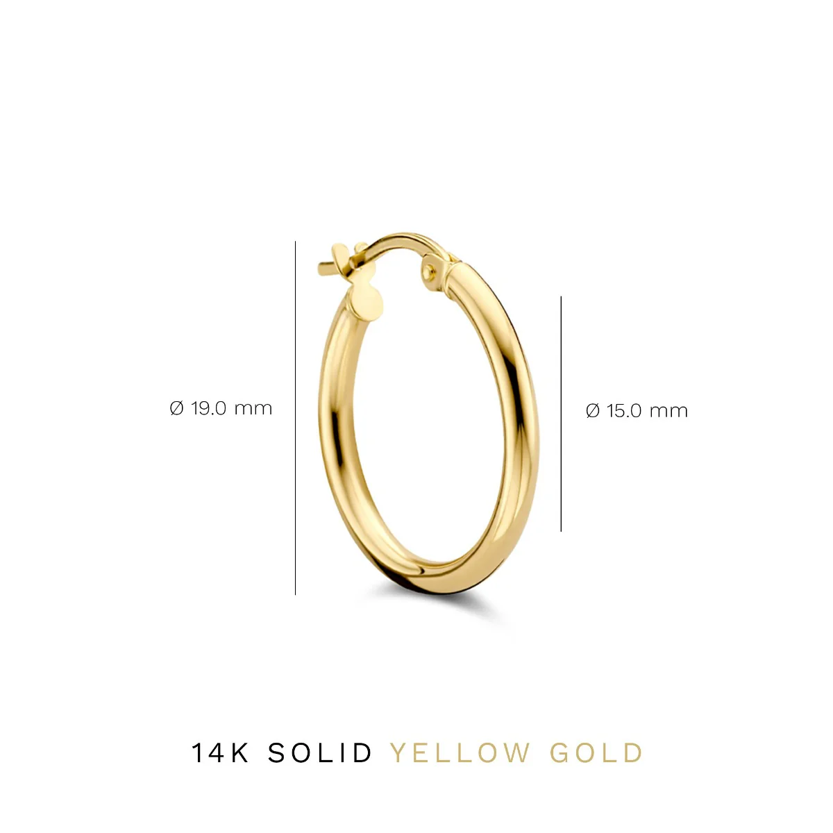 Isabel Bernard Rivoli Estelle 14 Carat Golden Creoles IB360105 - Image 4