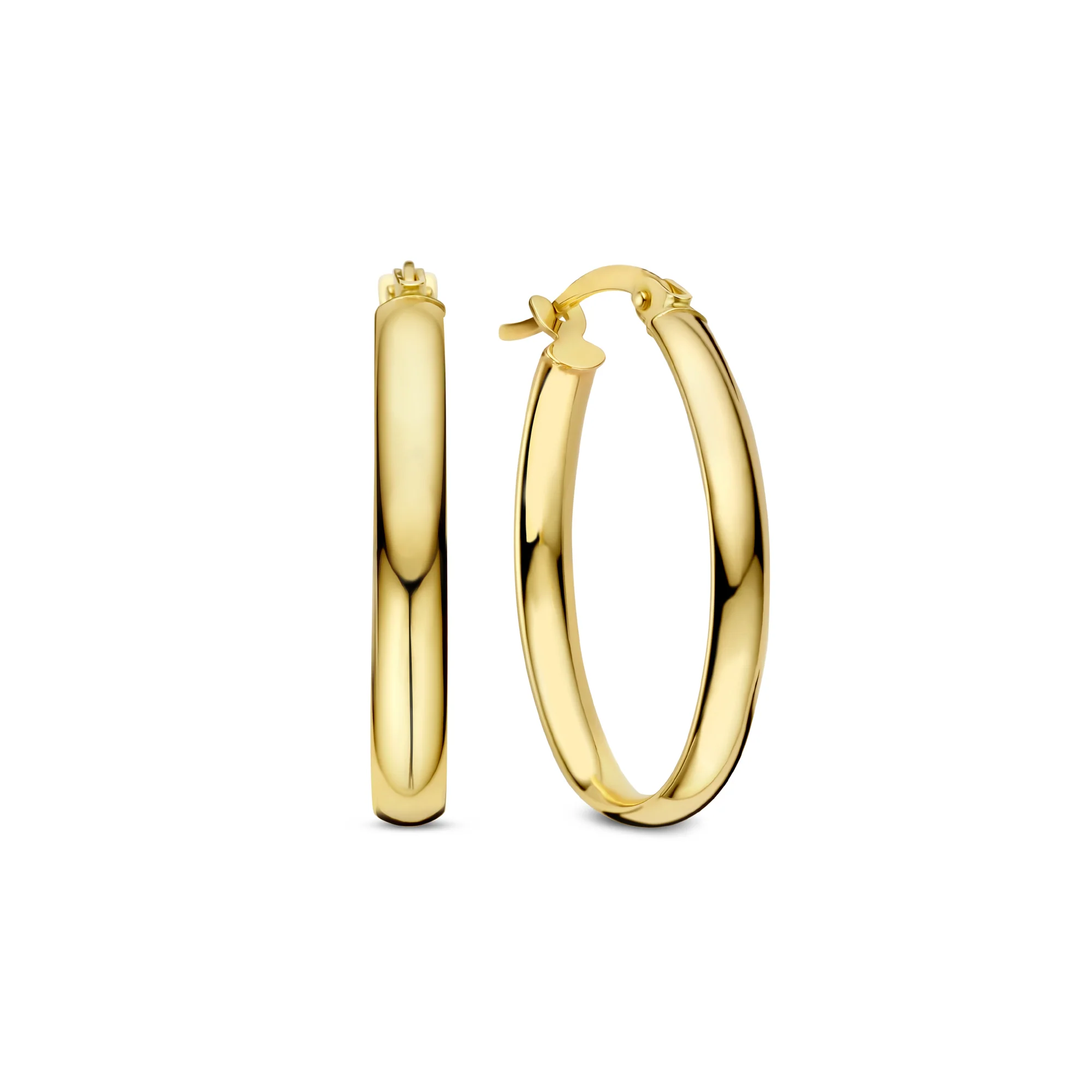 Isabel Bernard Rivoli Flori 14 carat Gold Hoop Earrings IB360254 - Image 3