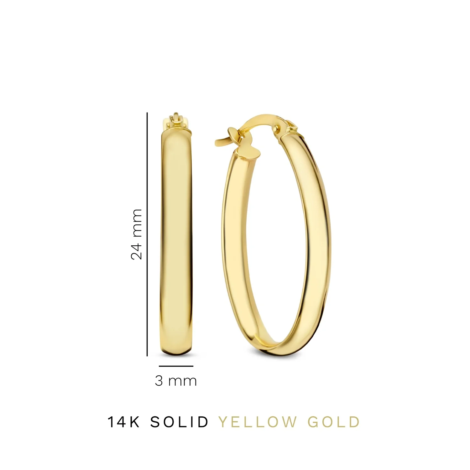 Isabel Bernard Rivoli Flori 14 carat Gold Hoop Earrings IB360254 - Image 5