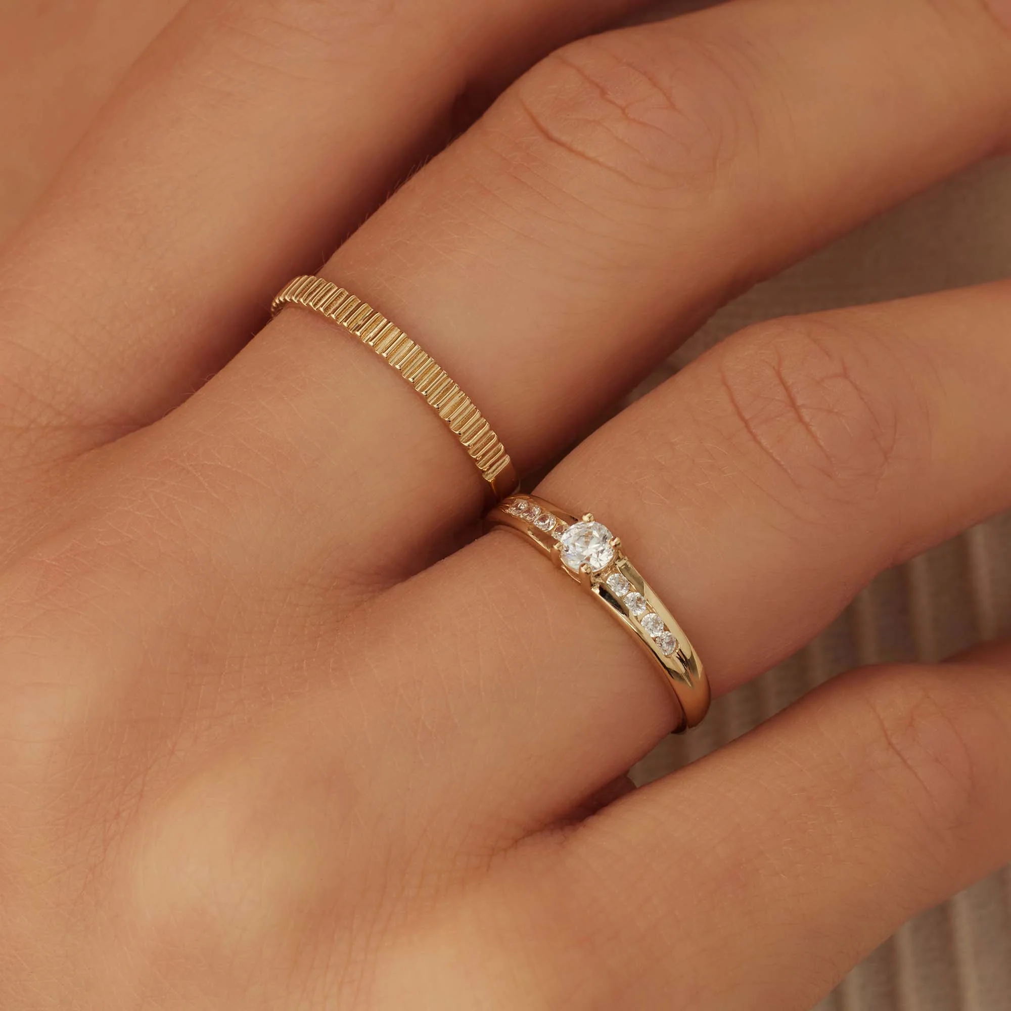Isabel Bernard Rivoli L'Abbaye 14 Carat Gold Ring IB330005-50 - Image 3