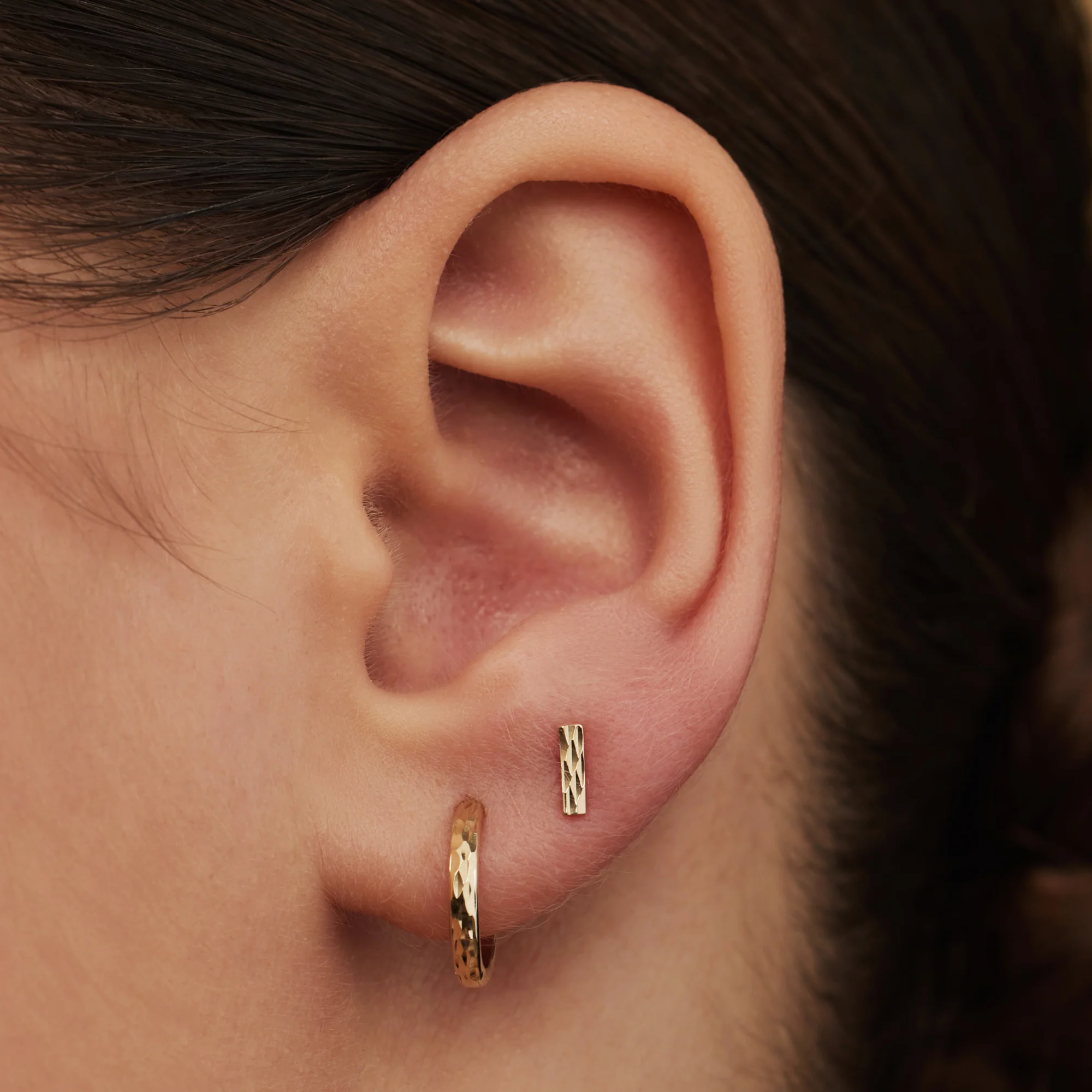 Isabel Bernard Rivoli Laura 14 Carat Golden Ear Studs IB360149 - Image 2