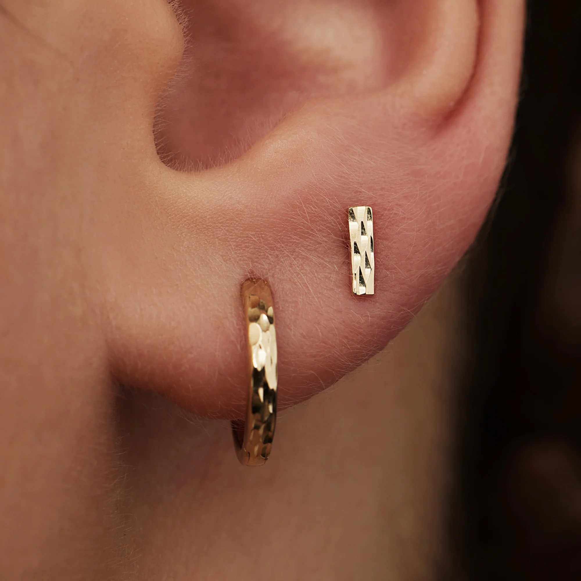 Isabel Bernard Rivoli Laura 14 Carat Golden Ear Studs IB360149 - Image 3