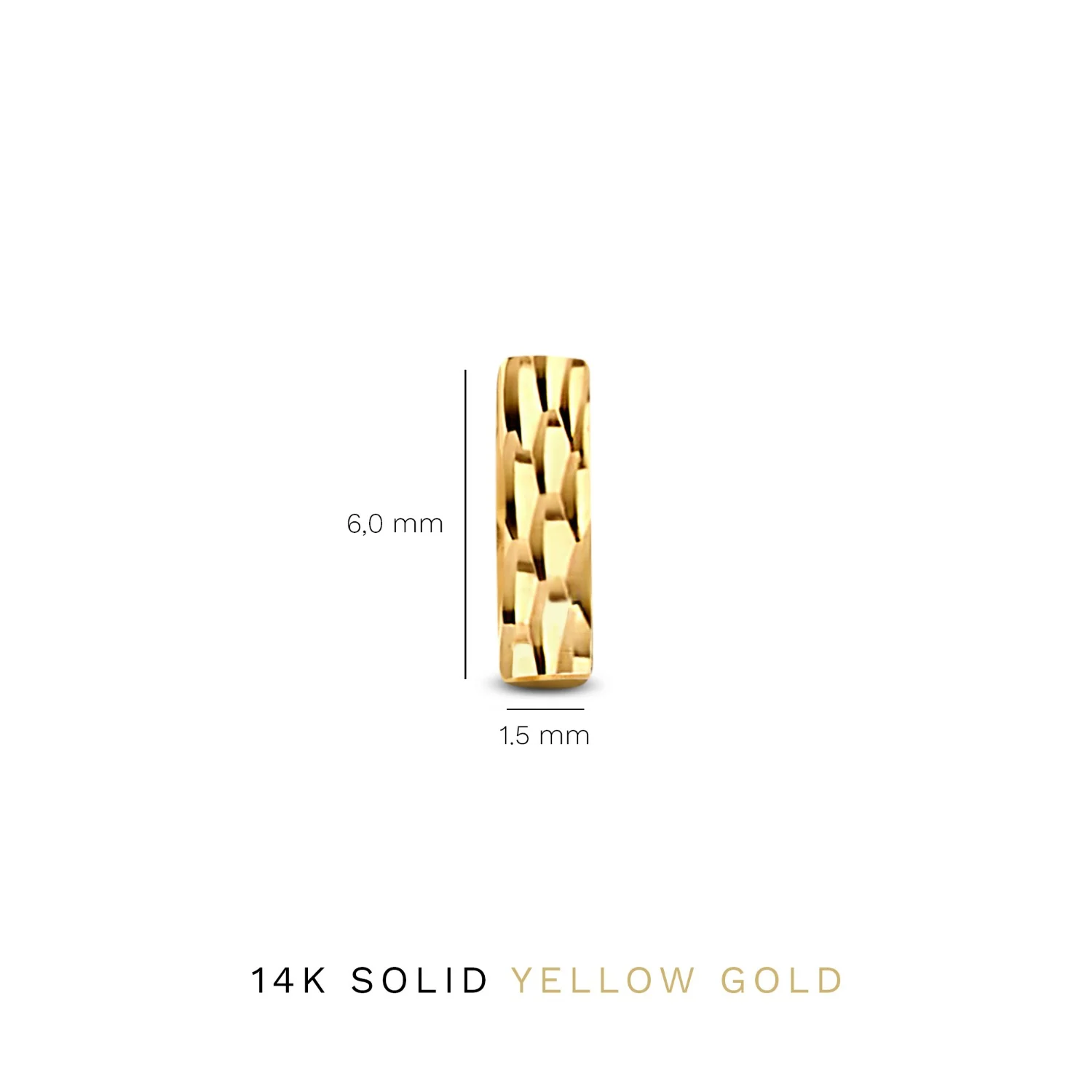 Isabel Bernard Rivoli Laura 14 Carat Golden Ear Studs IB360149 - Image 4