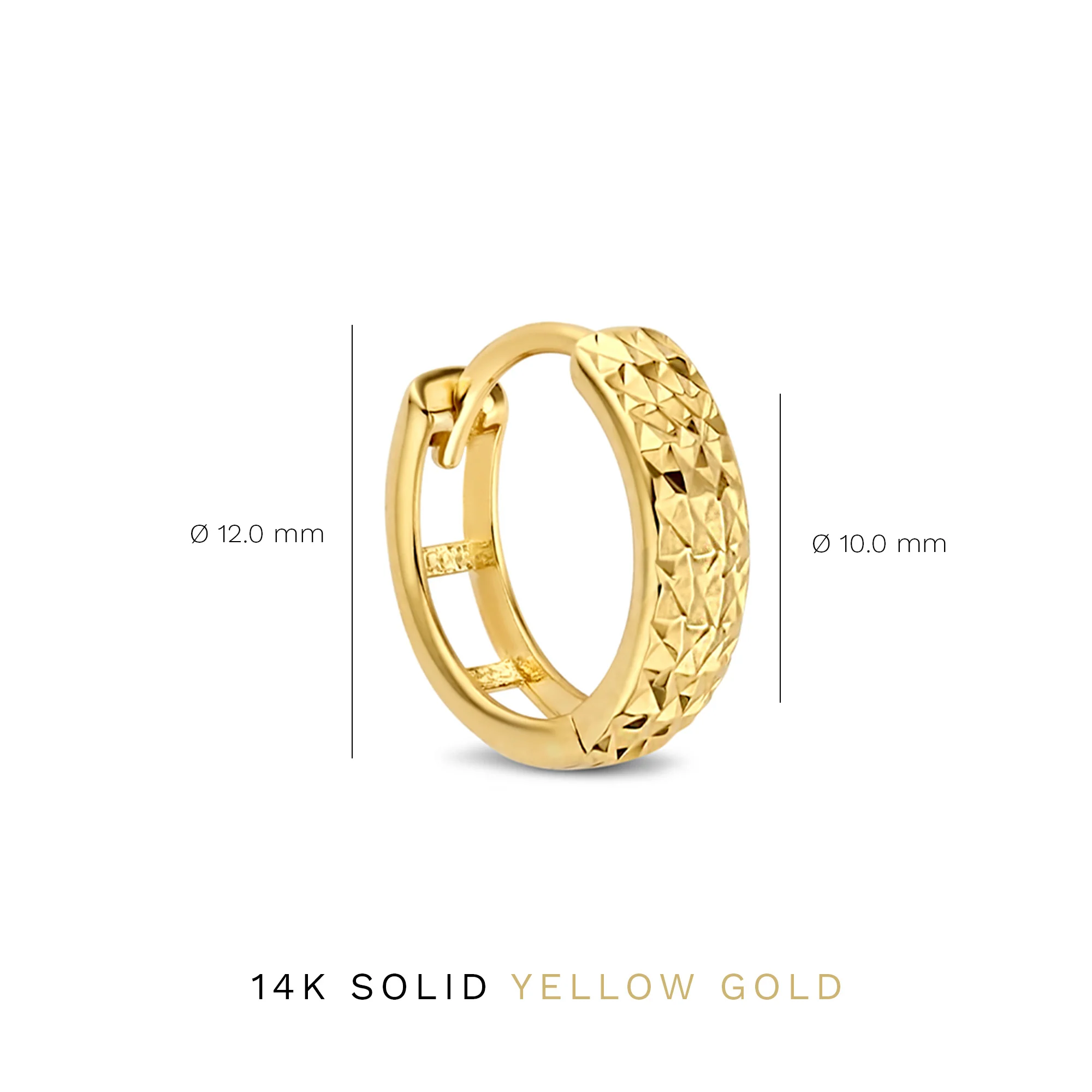 Isabel Bernard Rivoli Laura 14 Carat Golden Hoop Earrings IB360142 - Image 4