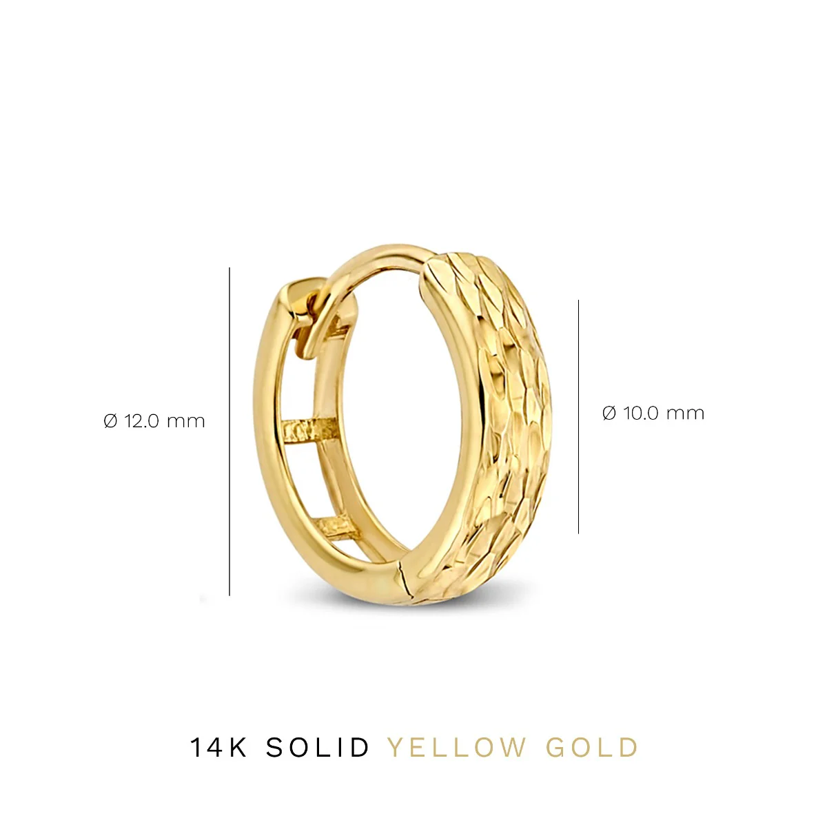 Isabel Bernard Rivoli Laura 14 Carat Golden Hoop Earrings IB360143 - Image 6
