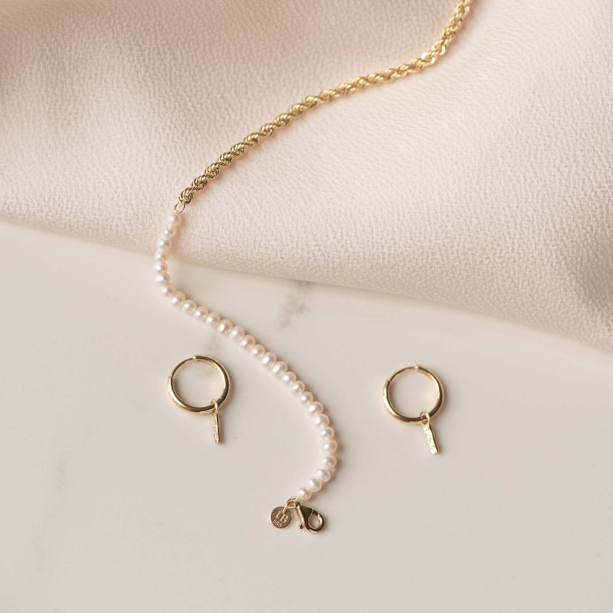 Isabel Bernard Rivoli Laura 14 Carat Golden Hoop Earrings IB360150 - Image 4