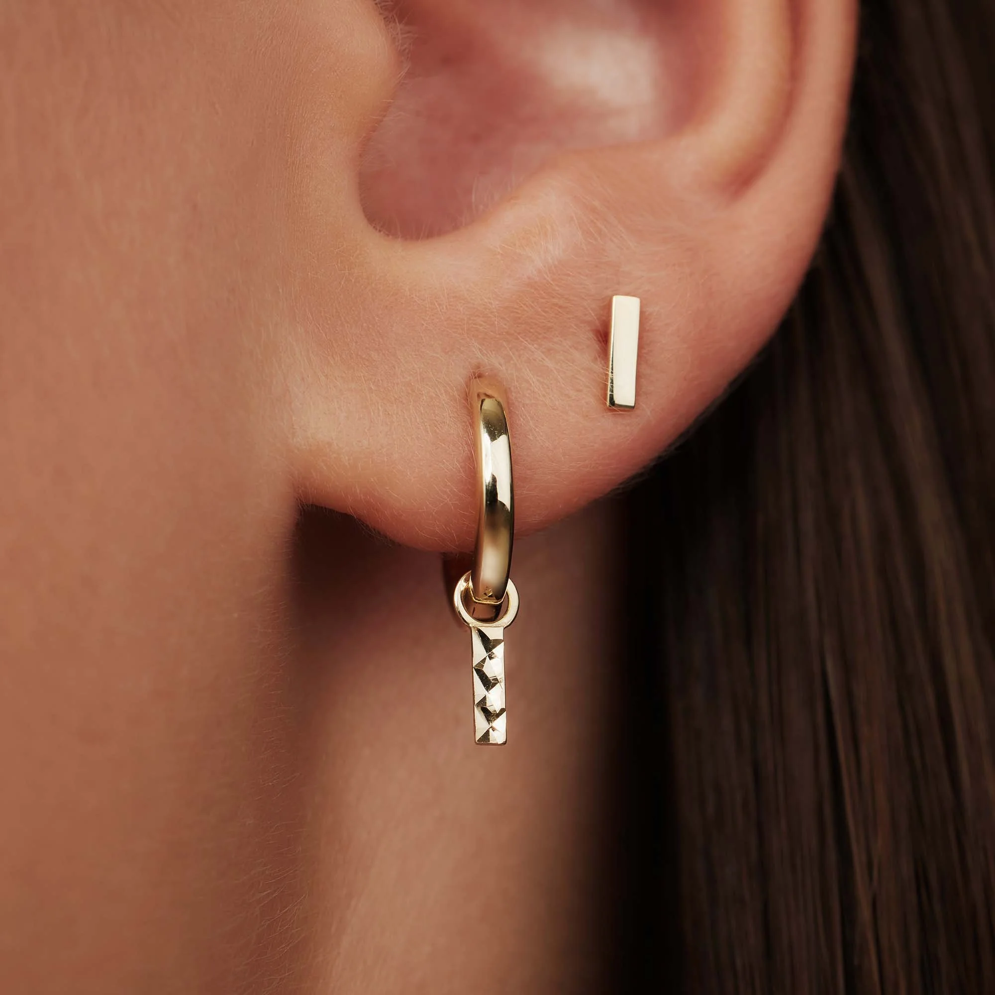 Isabel Bernard Rivoli Laura 14 Carat Golden Hoop Earrings IB360151 - Image 3