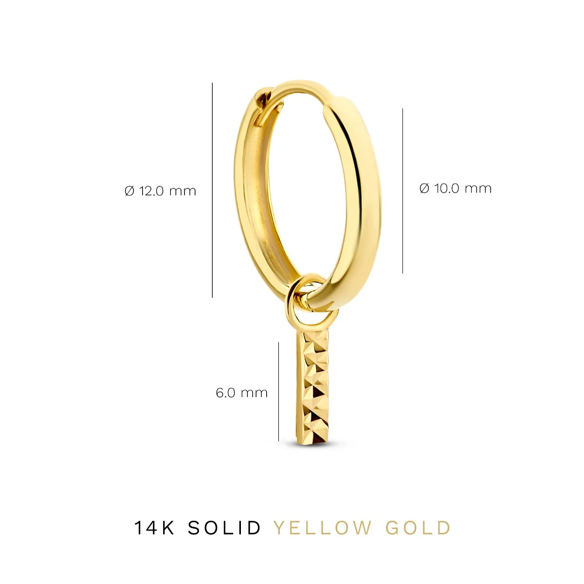 Isabel Bernard Rivoli Laura 14 Carat Golden Hoop Earrings IB360151 - Image 4