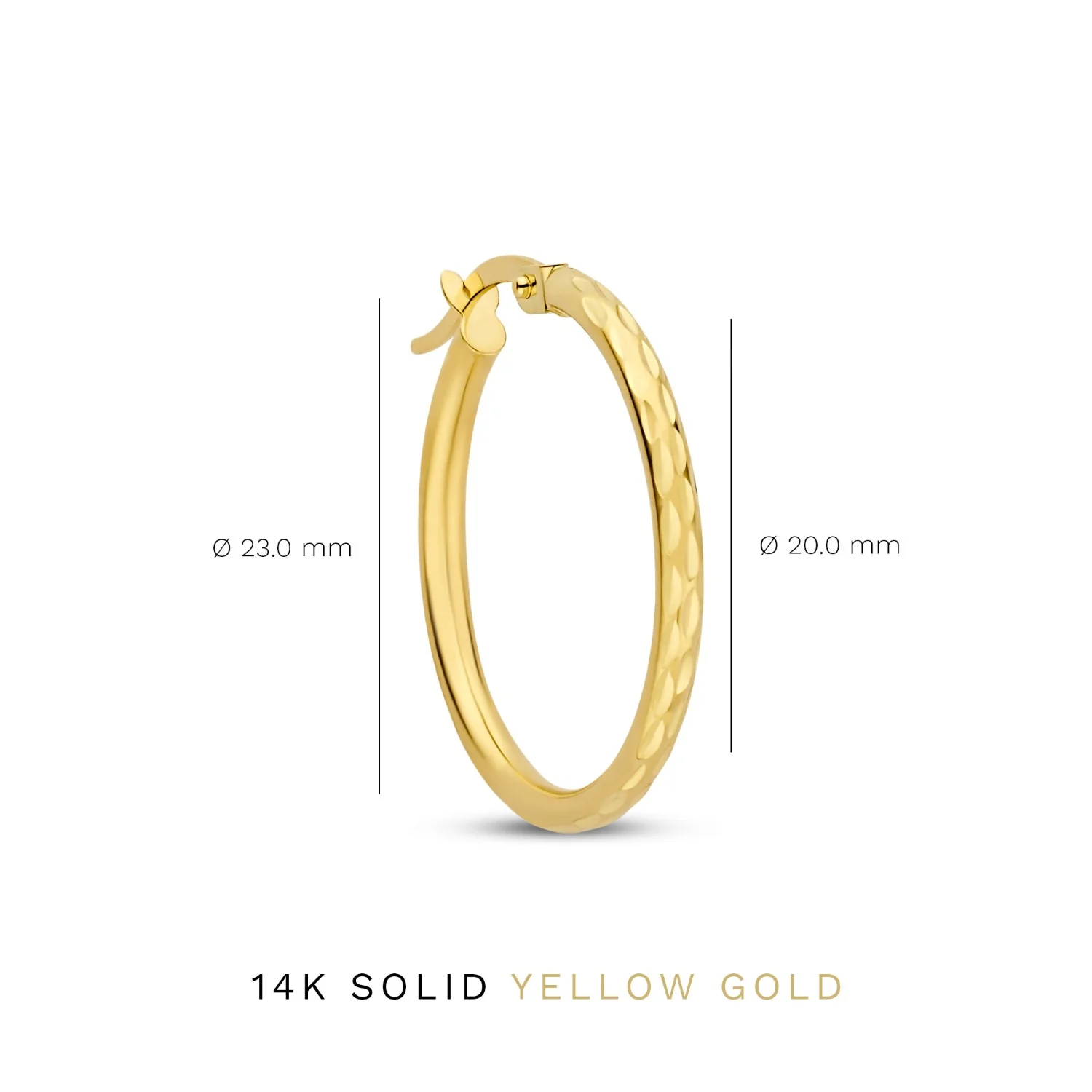 Isabel Bernard Rivoli Laura 14 Carat Golden Hoop Earrings IB360160 - Image 4