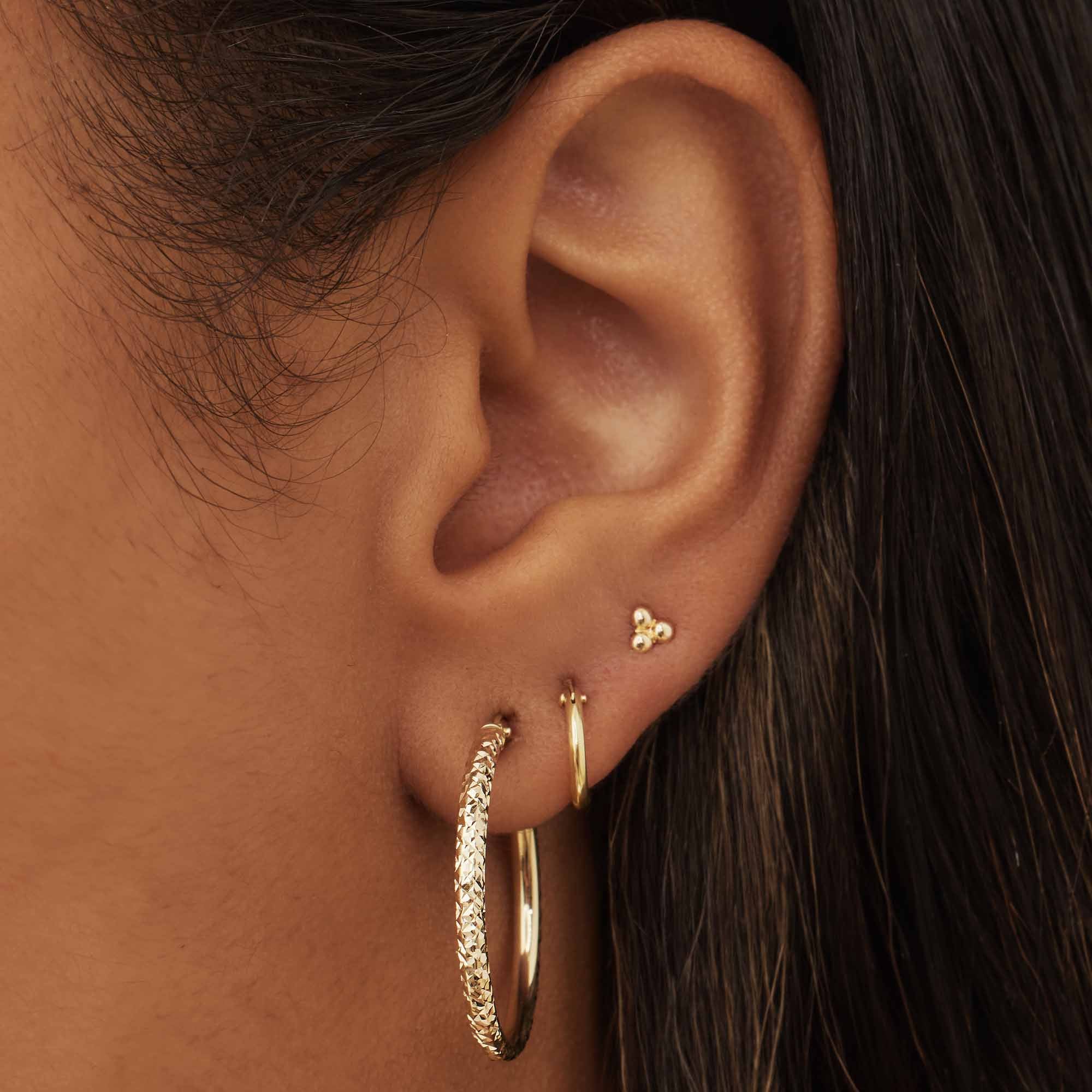 Isabel Bernard Rivoli Laura 14 Carat Golden Hoop Earrings IB360161 - Image 2