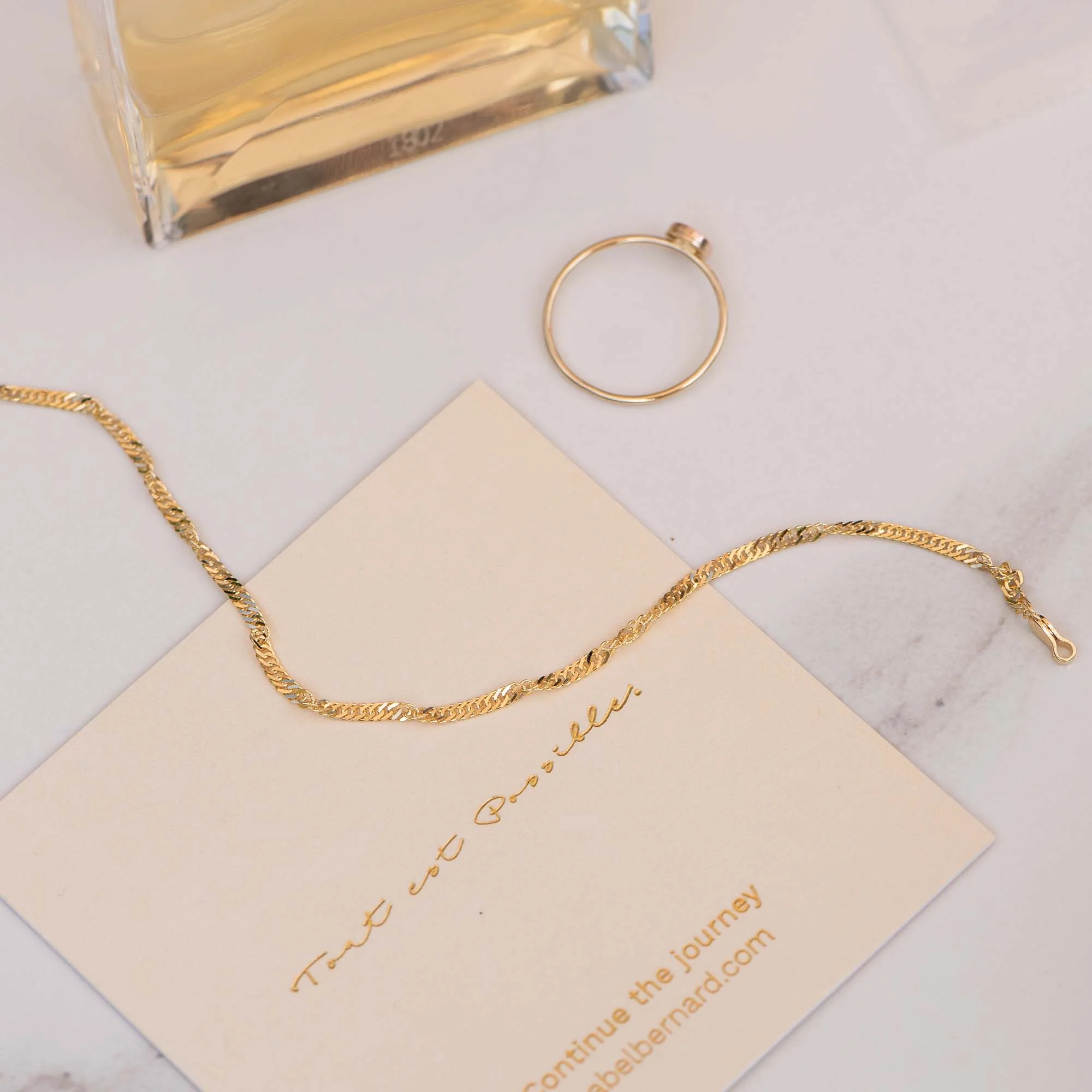 Isabel Bernard Rivoli Lilou 14 Carat Golden Bracelet IB320077 - Image 5