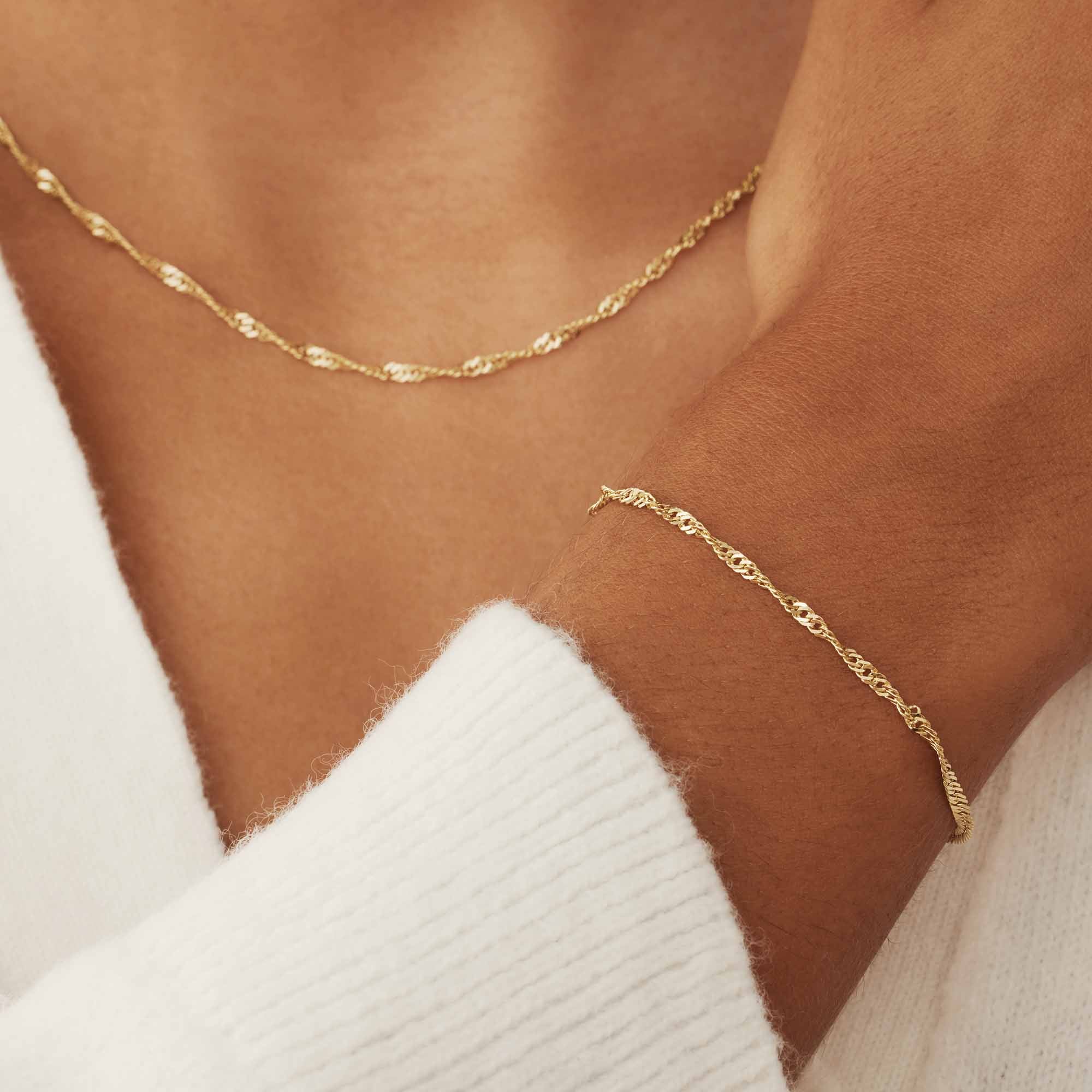Isabel Bernard Rivoli Lilou 14 Carat Golden Necklace IB340113 - Image 4