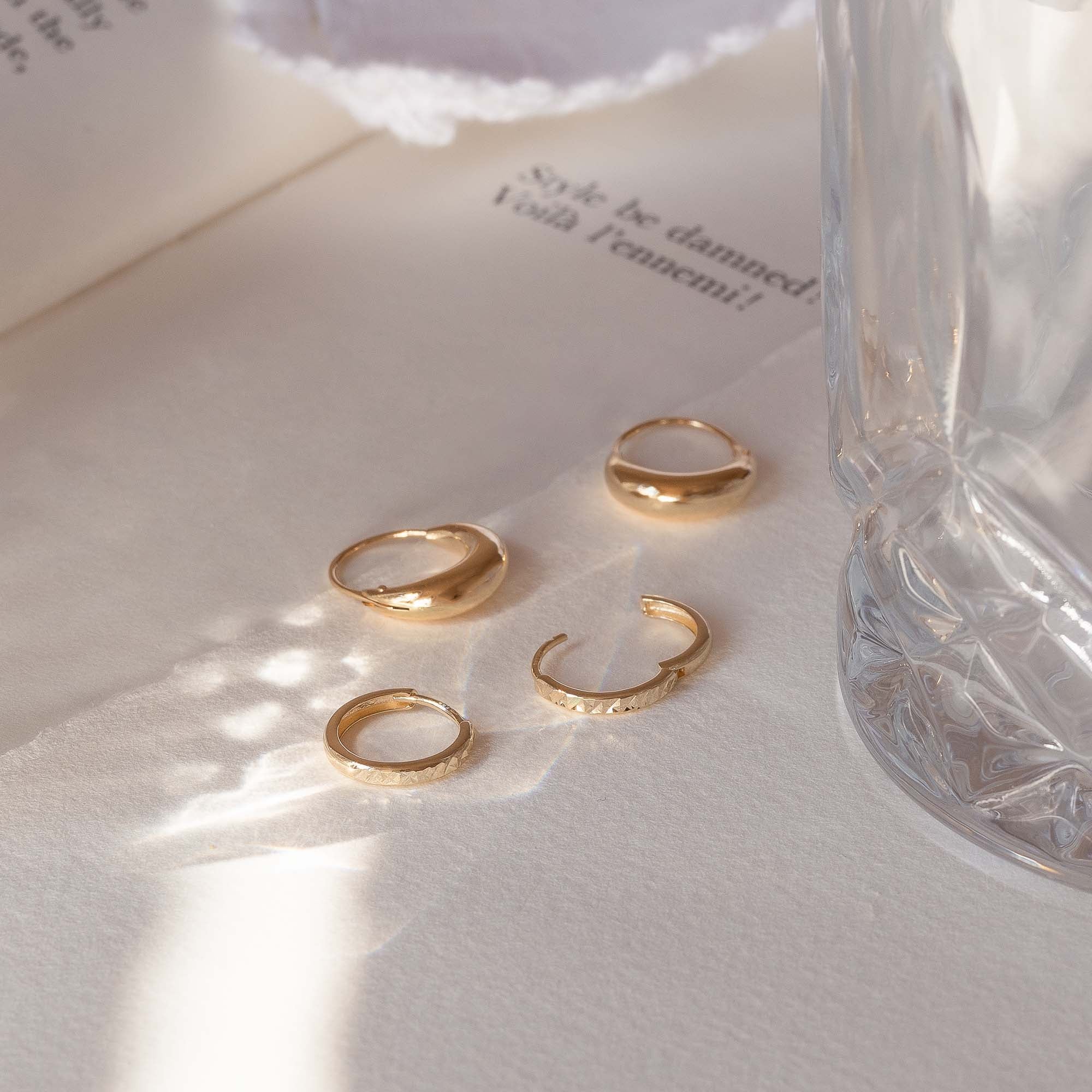Isabel Bernard Rivoli Maryn 14 Carat Golden Hoop Earrings IB360203 - Image 6