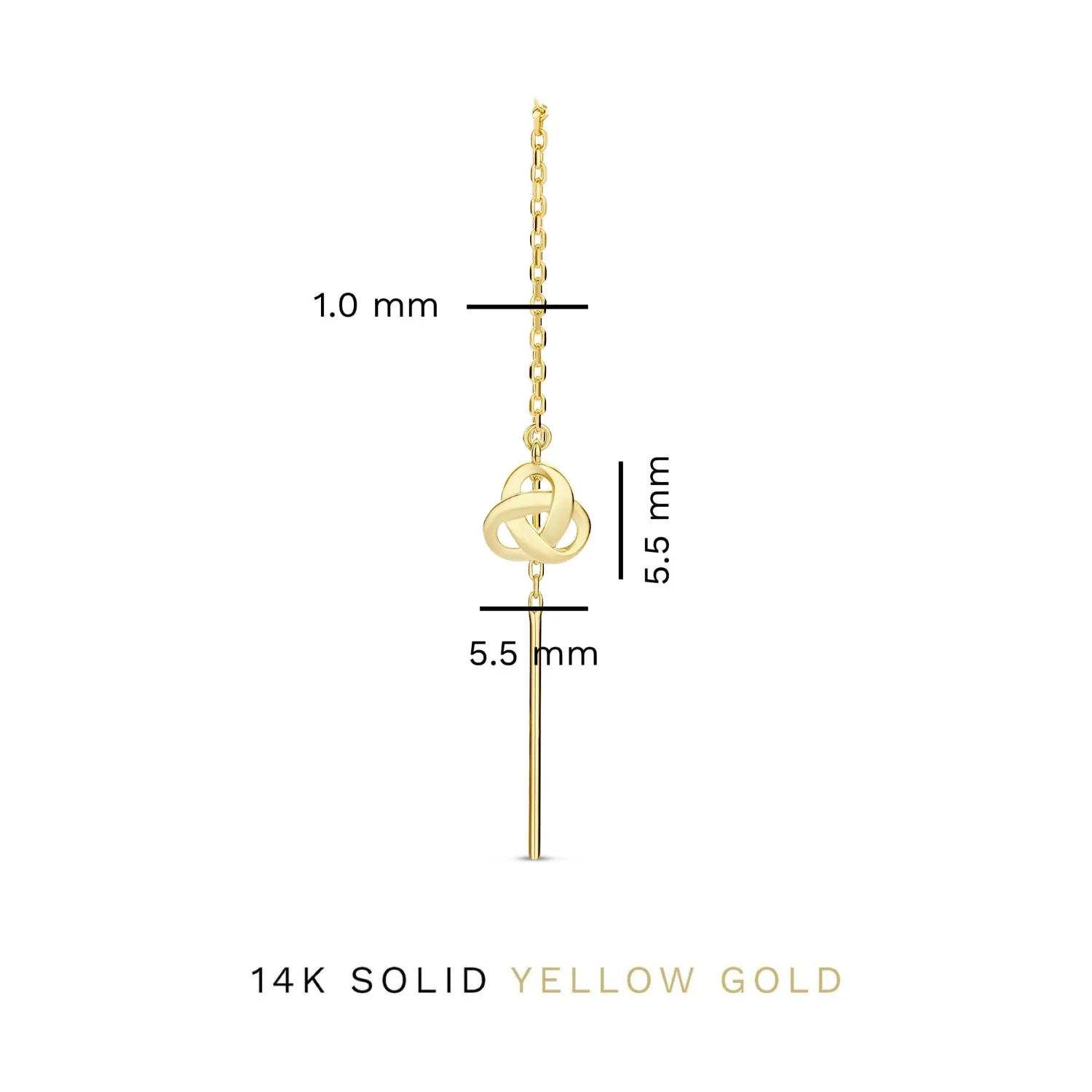 Isabel Bernard Rivoli Méline 14 Carat Golden Drop earrings IB360220 - Image 4