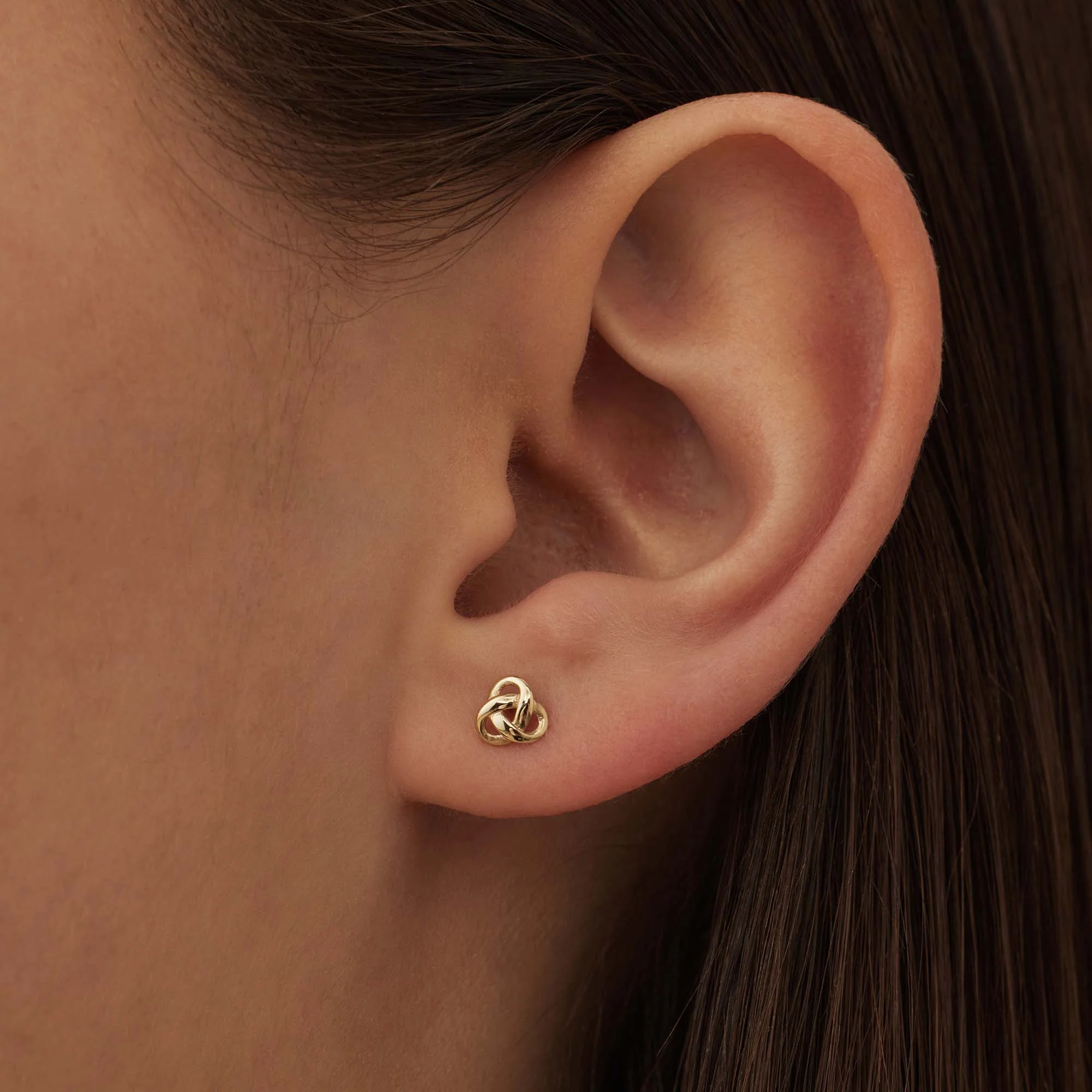 Isabel Bernard Rivoli Méline 14 Carat Golden Ear Studs IB360221 - Image 2