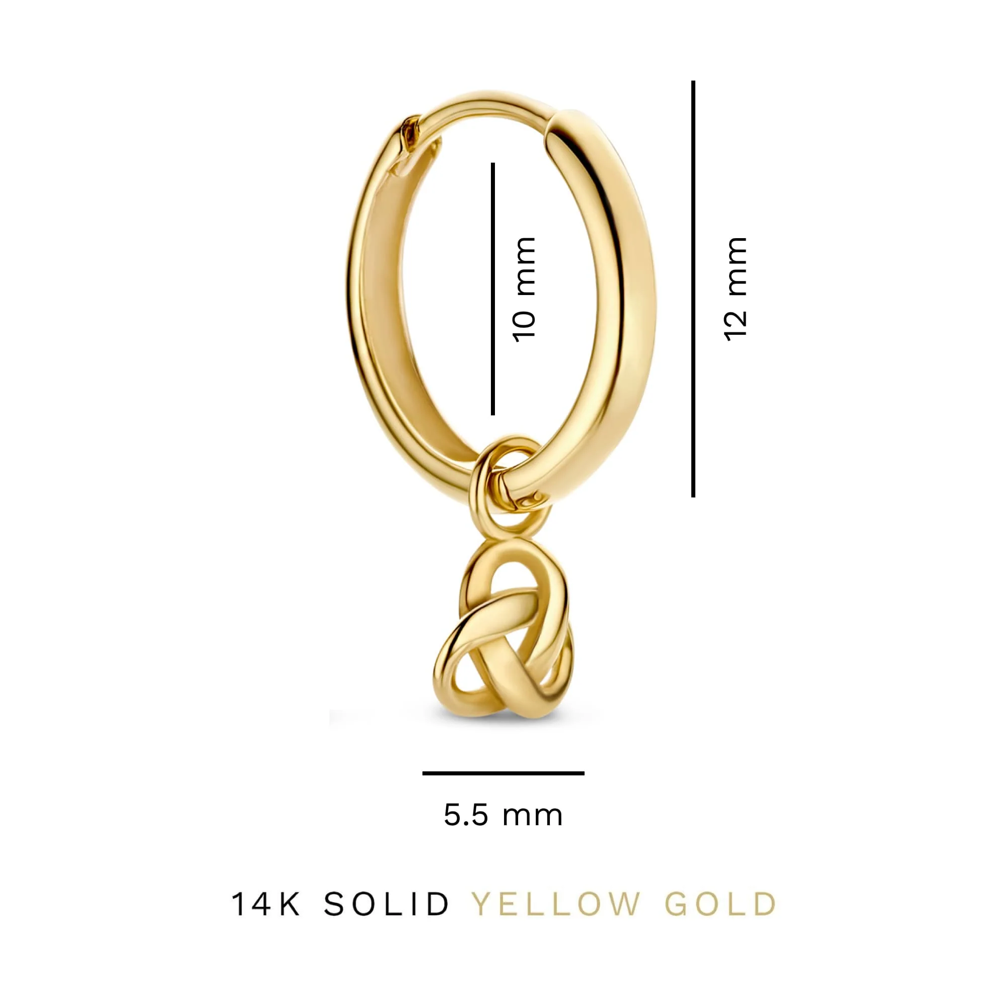Isabel Bernard Rivoli Méline 14 Carat Golden Hoop Earrings IB360222 - Image 5