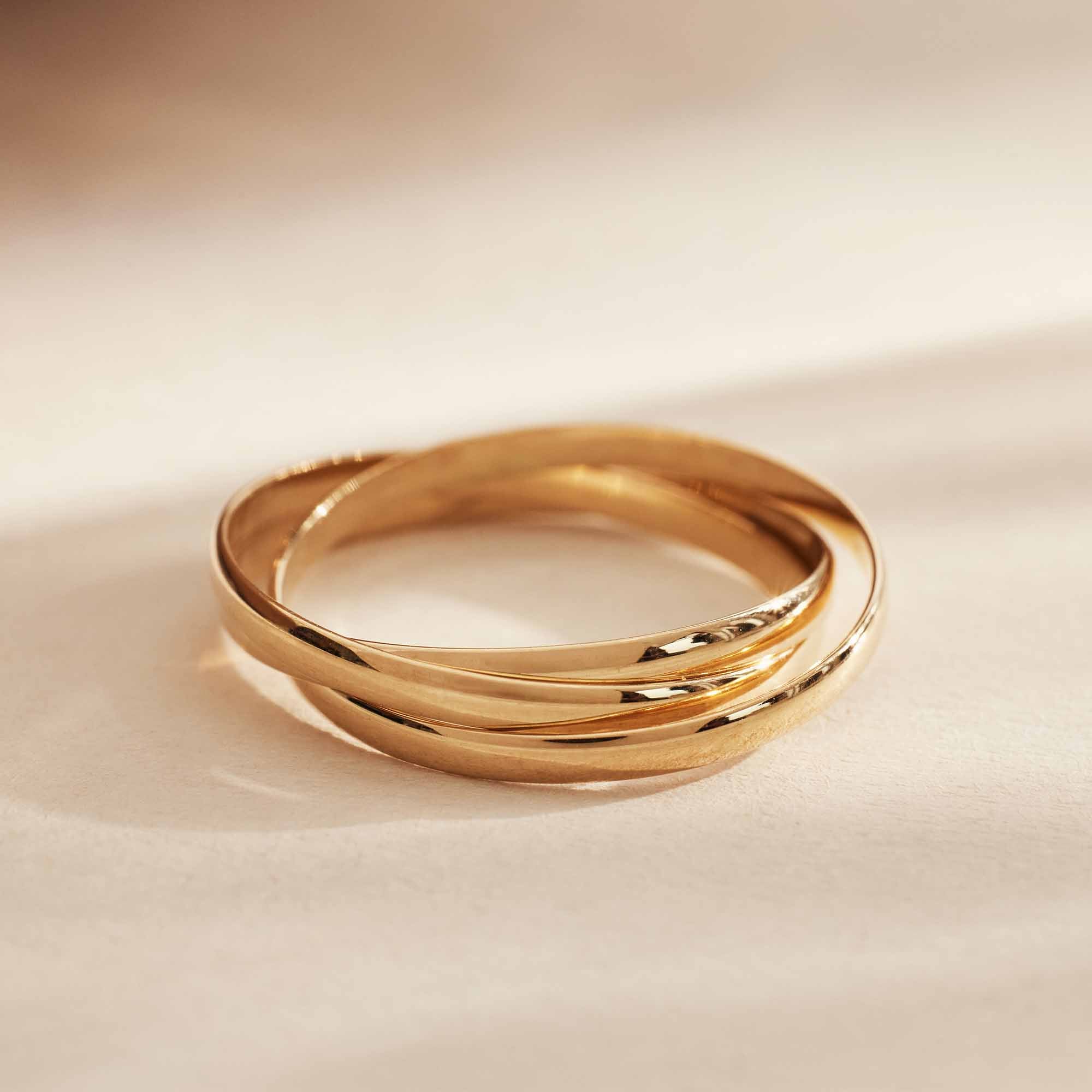 Isabel Bernard Rivoli Méline 14 Carat Golden Trinity Ring IB330078-60 - Image 5