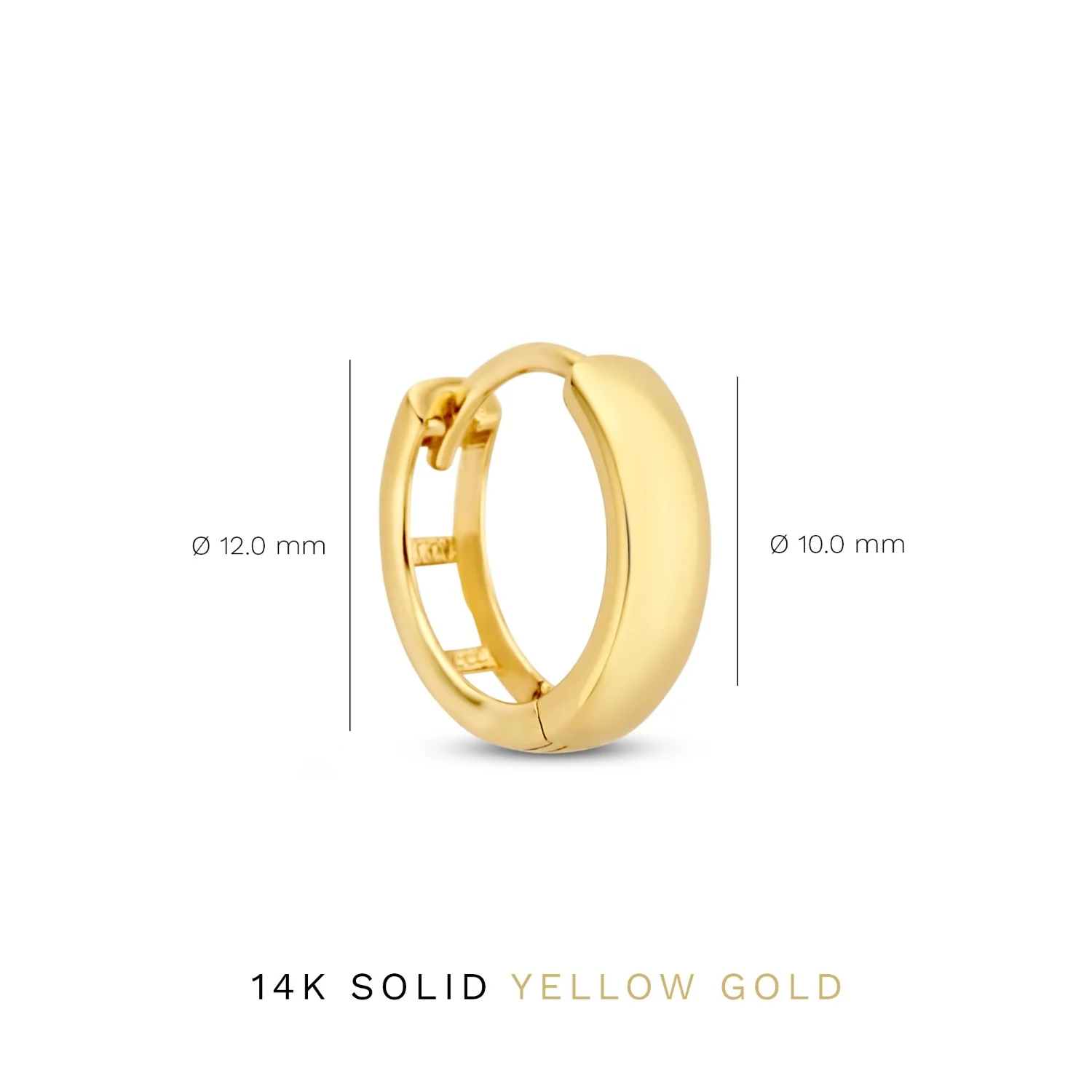 Isabel Bernard Rivoli Morgane 14 Carat Golden Hoop Earrings IB360141 - Image 6