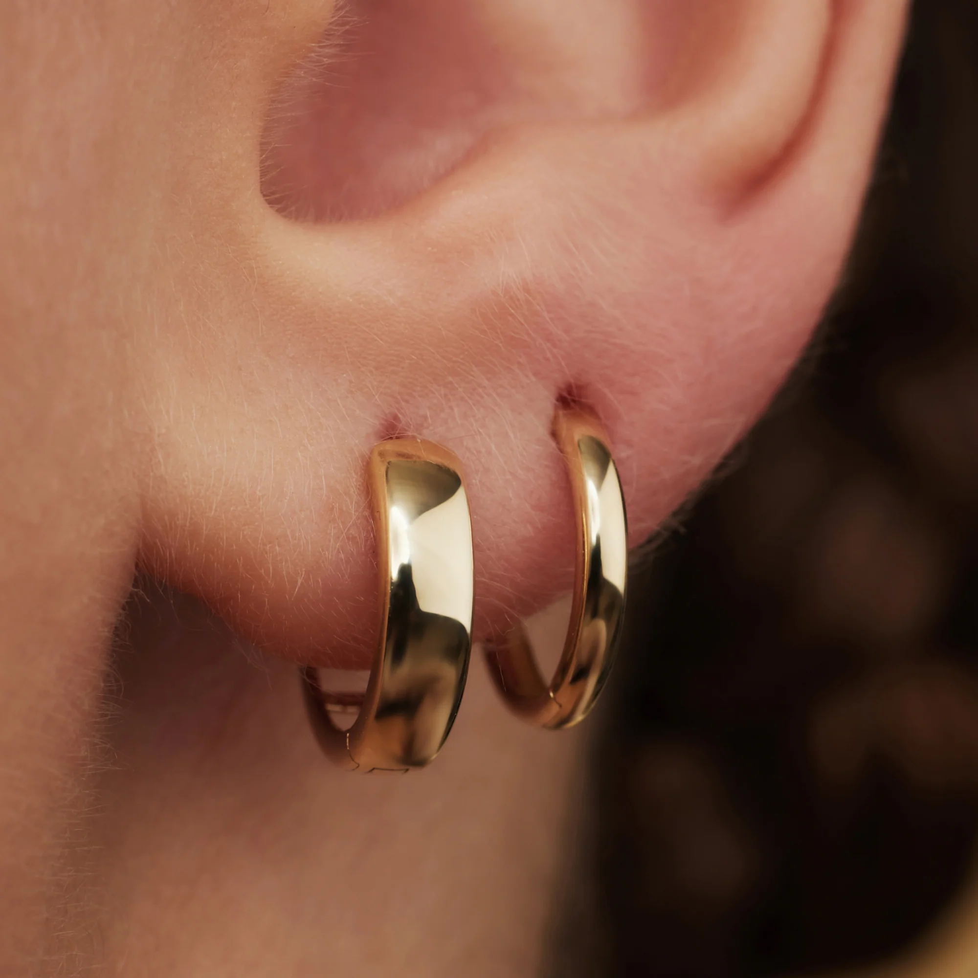 Isabel Bernard Rivoli Morgane 14 Carat Golden Hoop Earrings IB360144 - Image 5