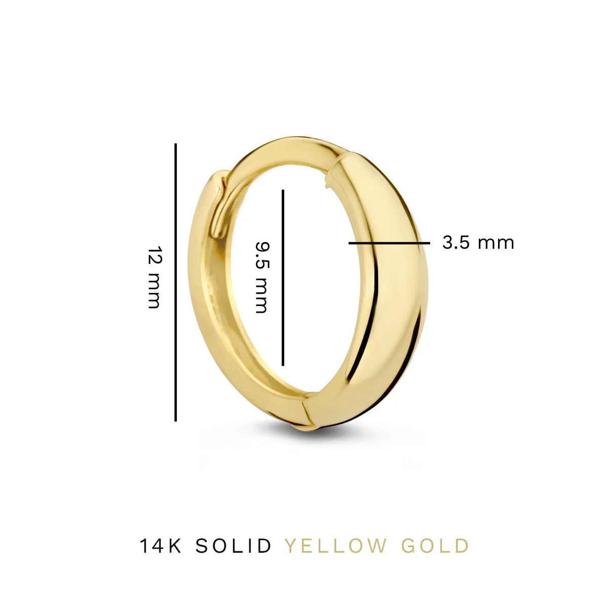 Isabel Bernard Rivoli Morgane 14 Carat Golden Hoop Earrings IB360247 - Image 6
