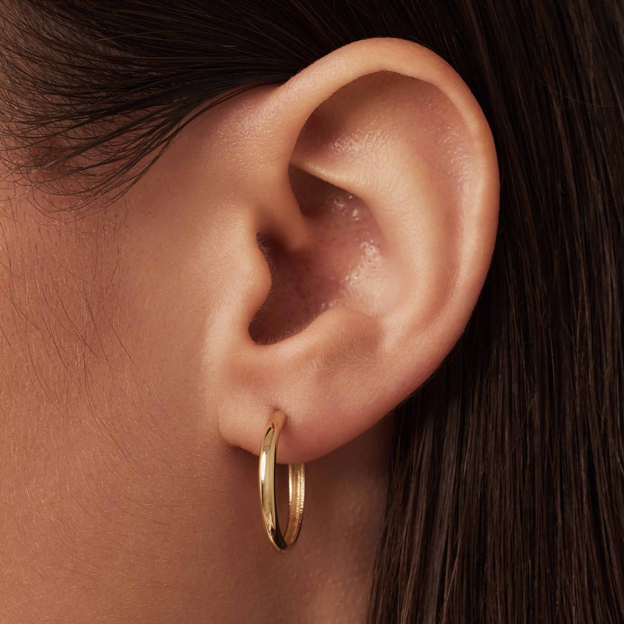 Isabel Bernard Rivoli Morgane 14 carat Gold Hoop Earrings IB360266 - Image 2