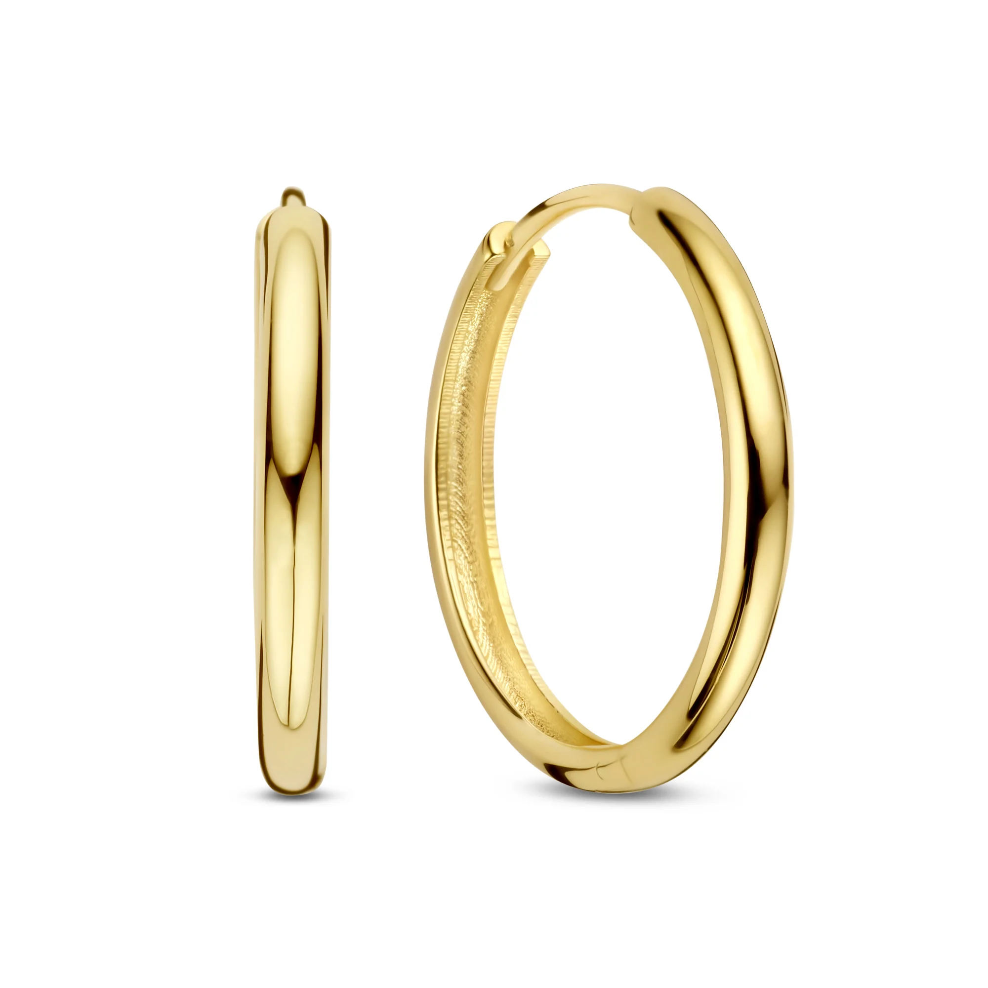 Isabel Bernard Rivoli Morgane 14 carat Gold Hoop Earrings IB360266 - Image 3