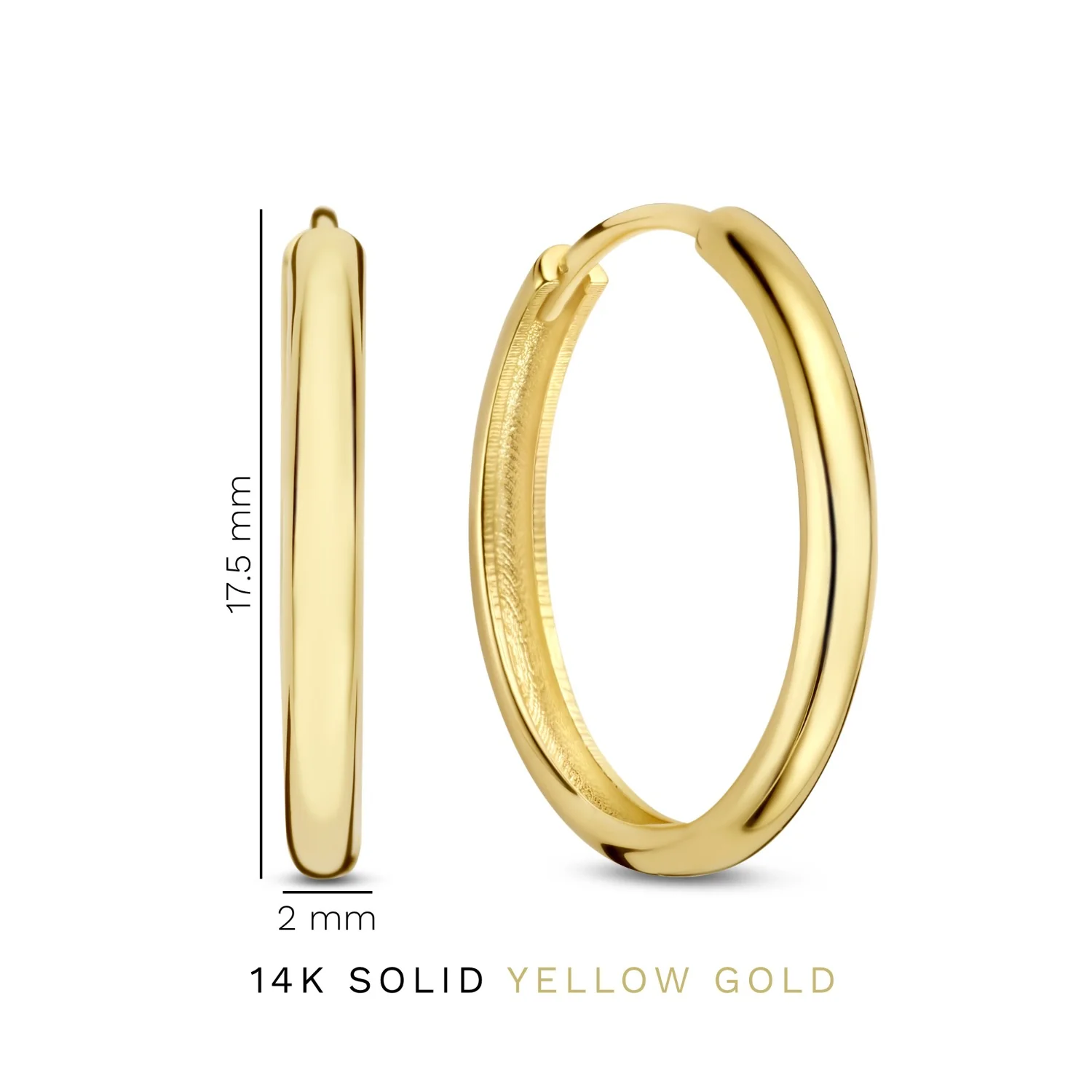 Isabel Bernard Rivoli Morgane 14 carat Gold Hoop Earrings IB360266 - Image 5