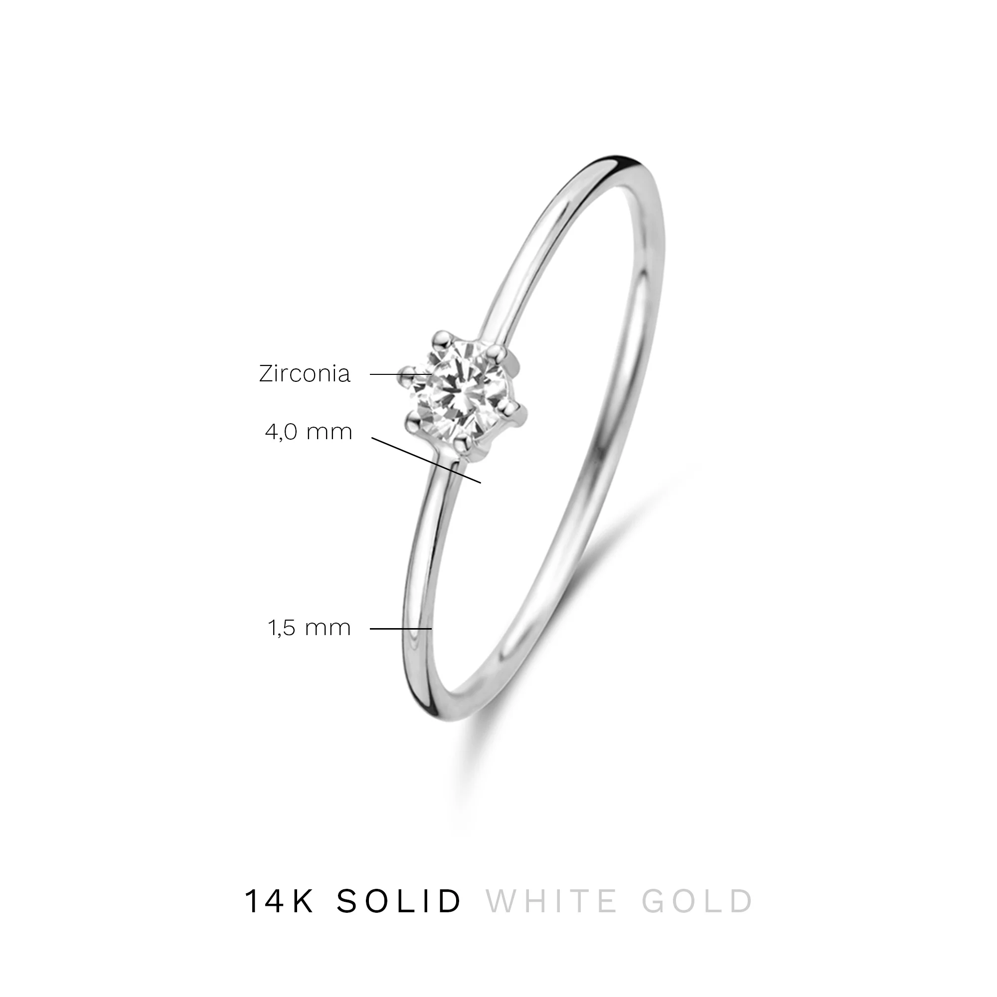 Isabel Bernard Saint Germain Abelle 14 Carat Whitegold Ring IB330024-48 - Image 7