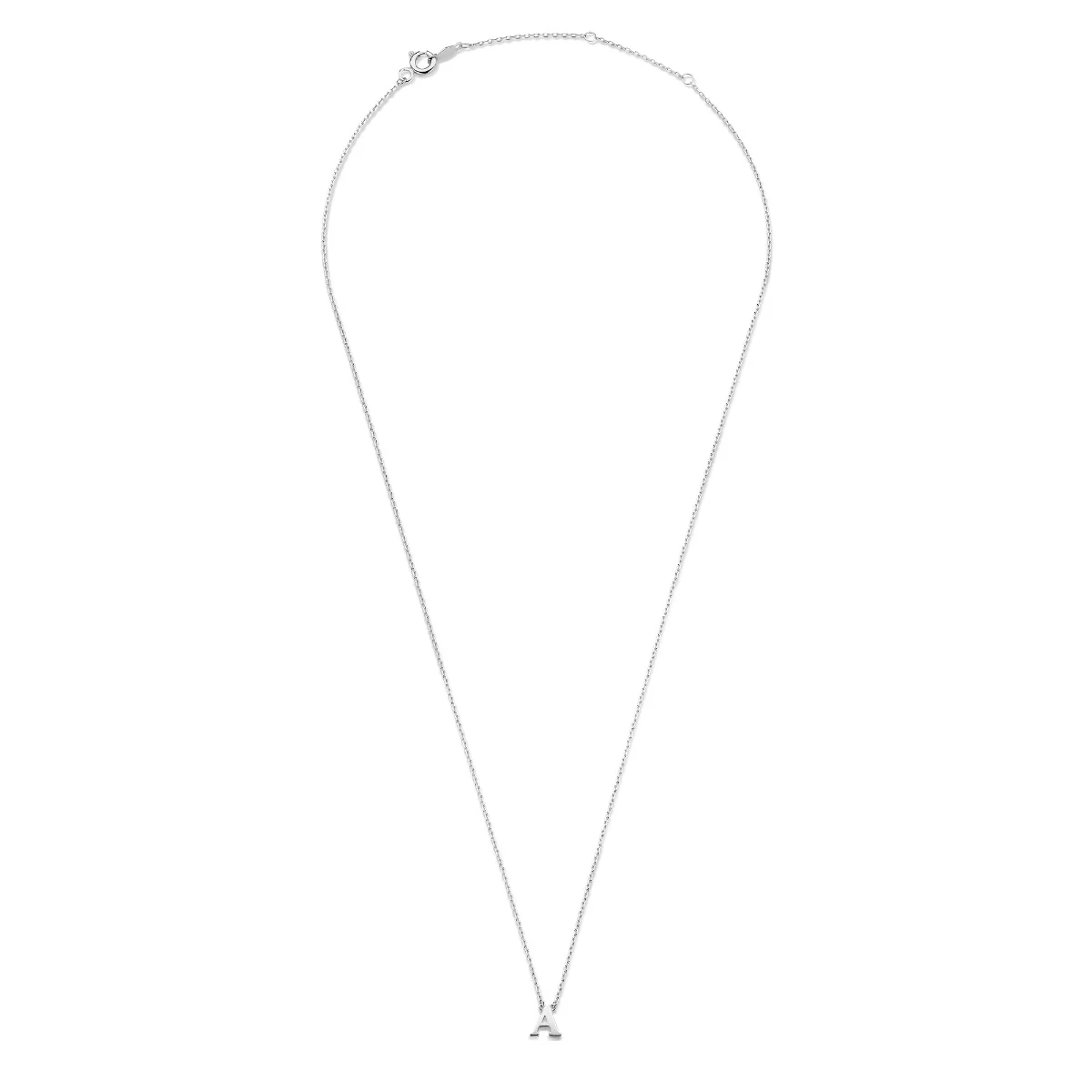 Isabel Bernard Saint Germain Chloé 14 Carat Whitegold Initial Necklace IB340061-A - Image 7