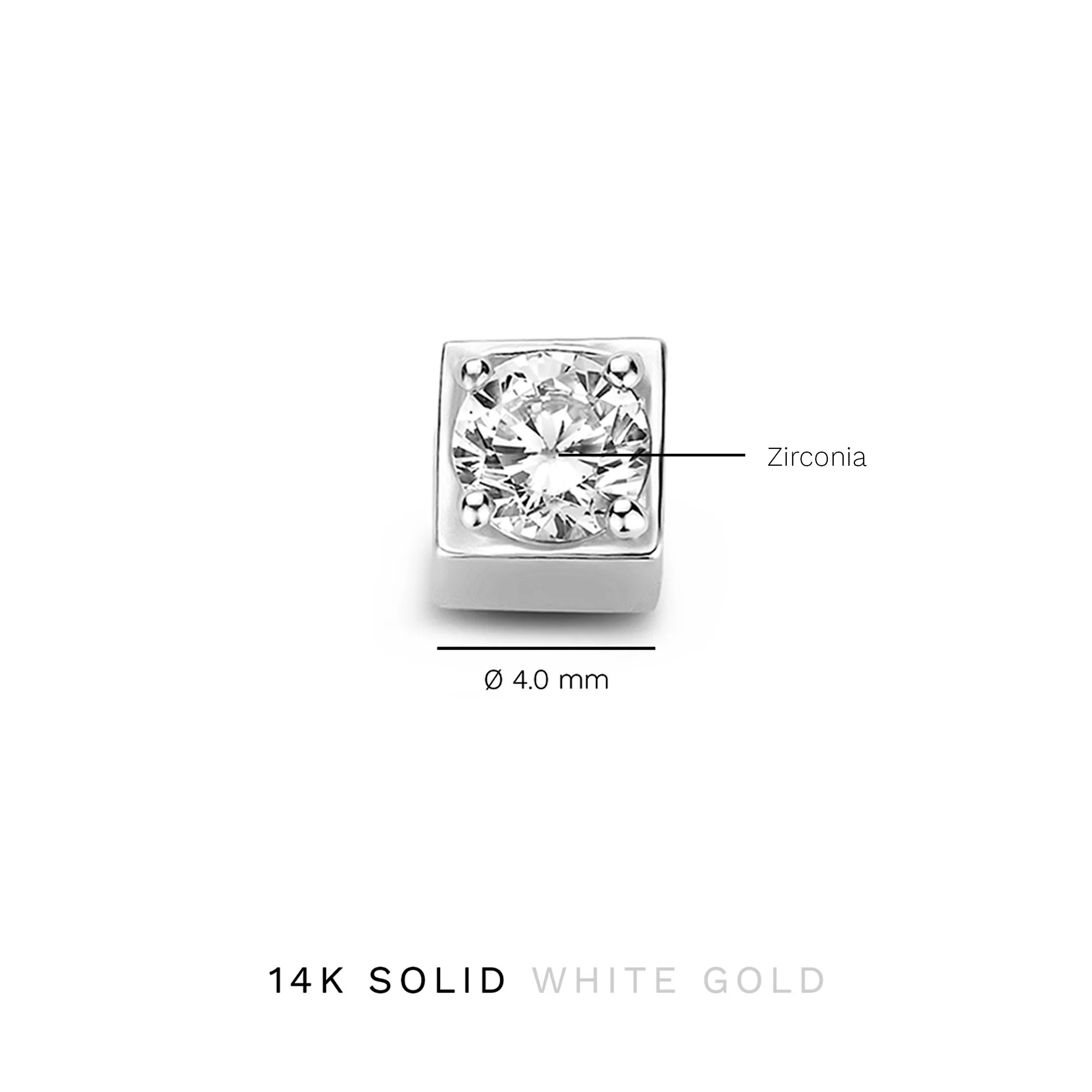 Isabel Bernard Saint Germain Felie 14 Carat Whitegold cube Charm IB350051 - Image 7