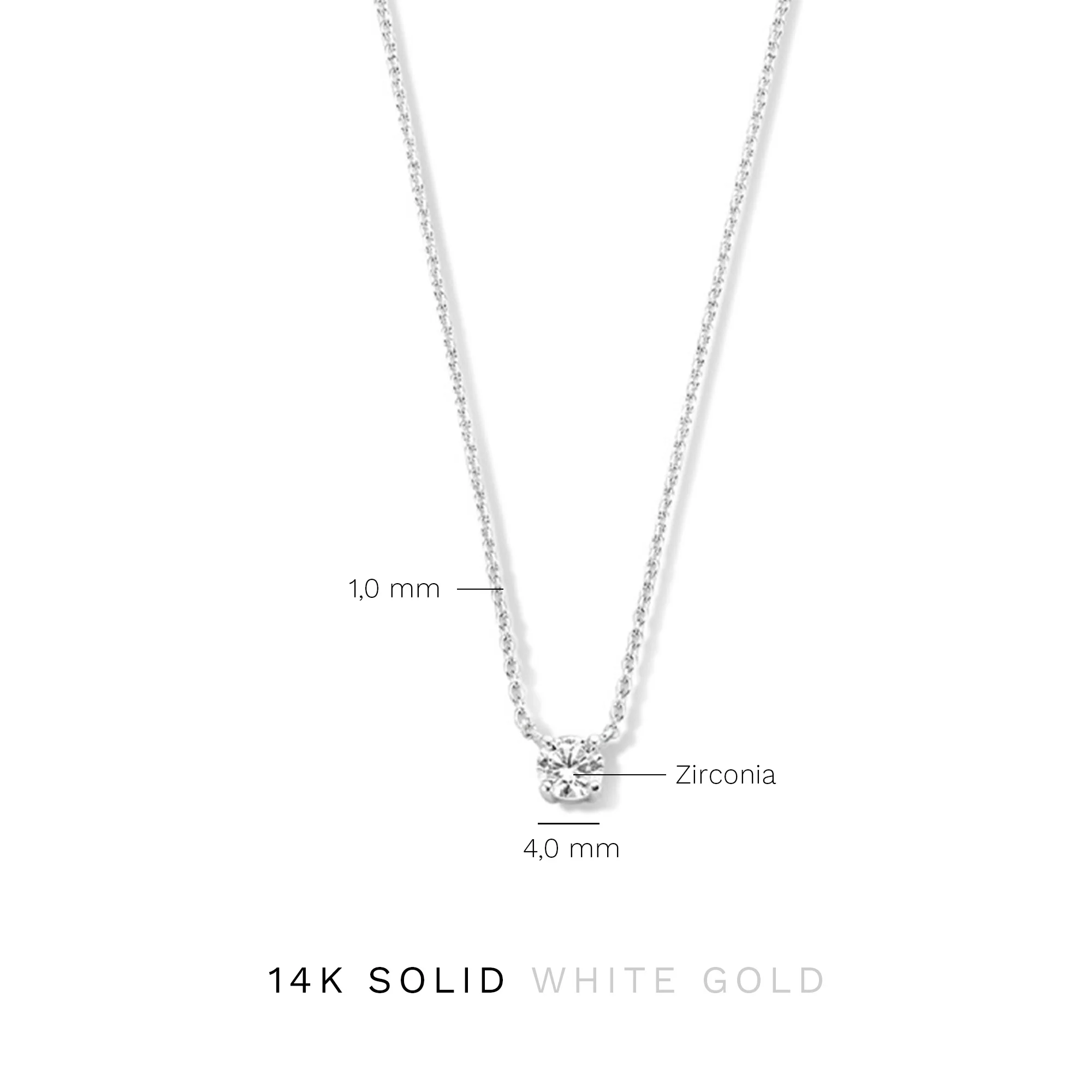 Isabel Bernard Saint Germain Garance 14 Carat Whitegold Necklace IB340140 (Length: 42.00 cm) - Image 8
