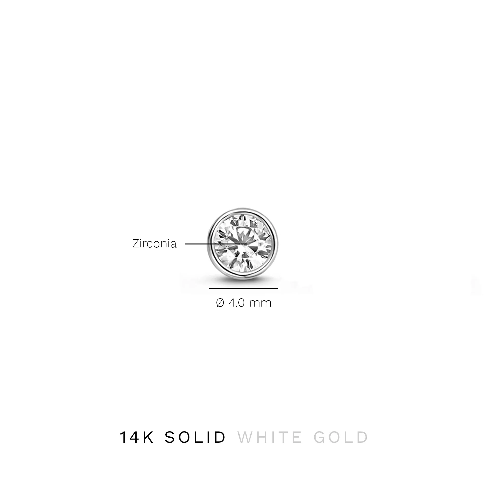 Isabel Bernard Saint Germain Juliette 14 Carat Whitegold Ear Studs IB360206 - Image 4